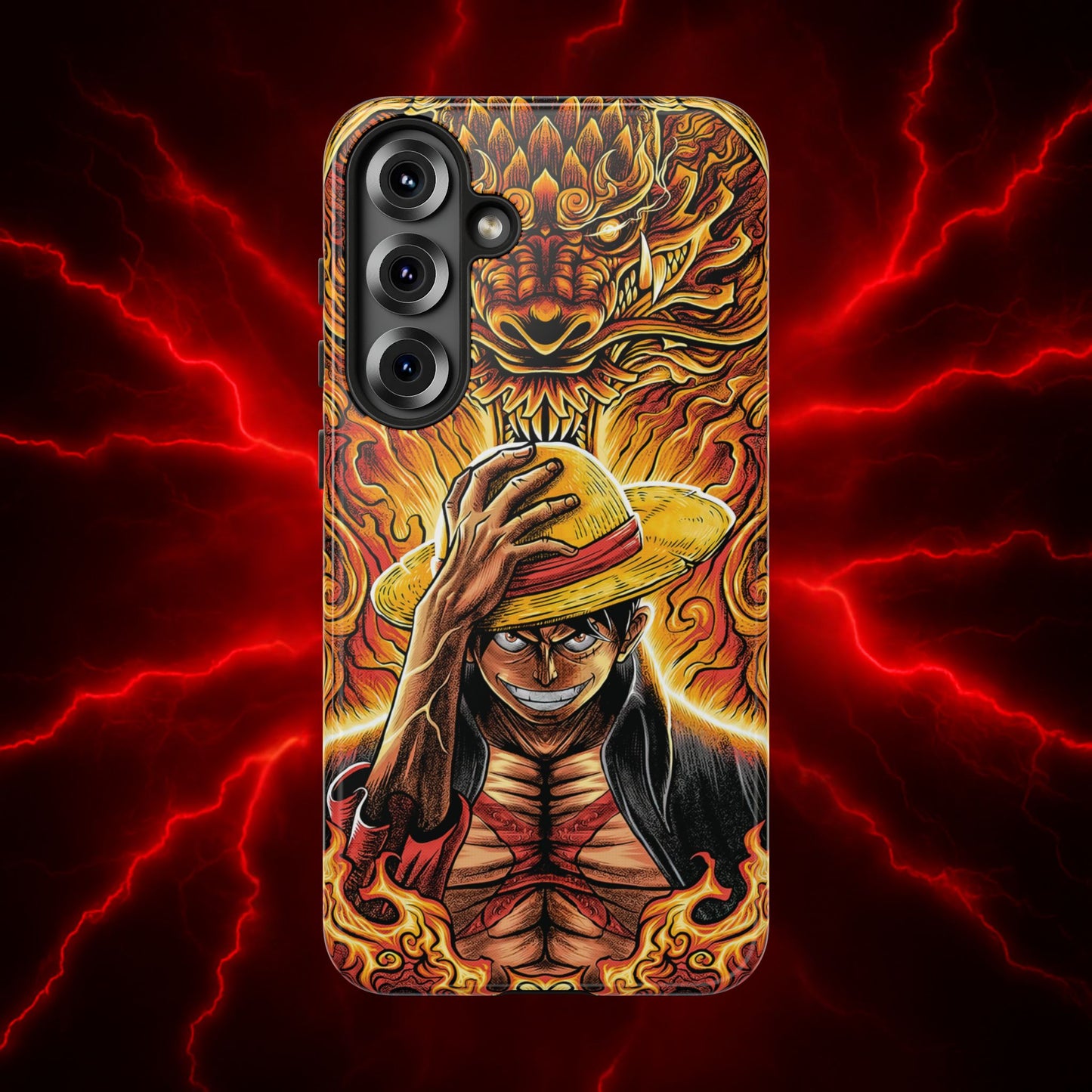 Inferno Pirate King Luffy Double Layered Phone Case