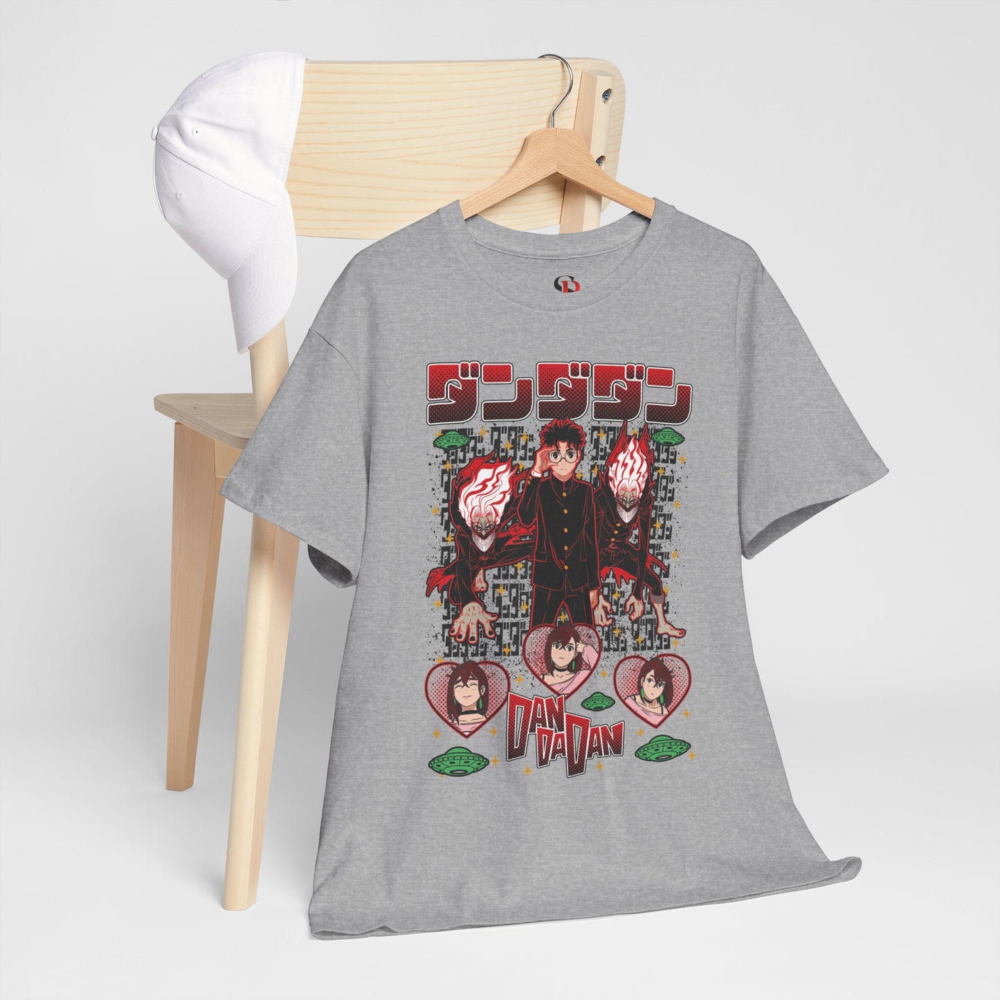 Okarun x Momo Unisex Heavy Cotton T-Shirt | Dandadan Anime Graphic Tee
