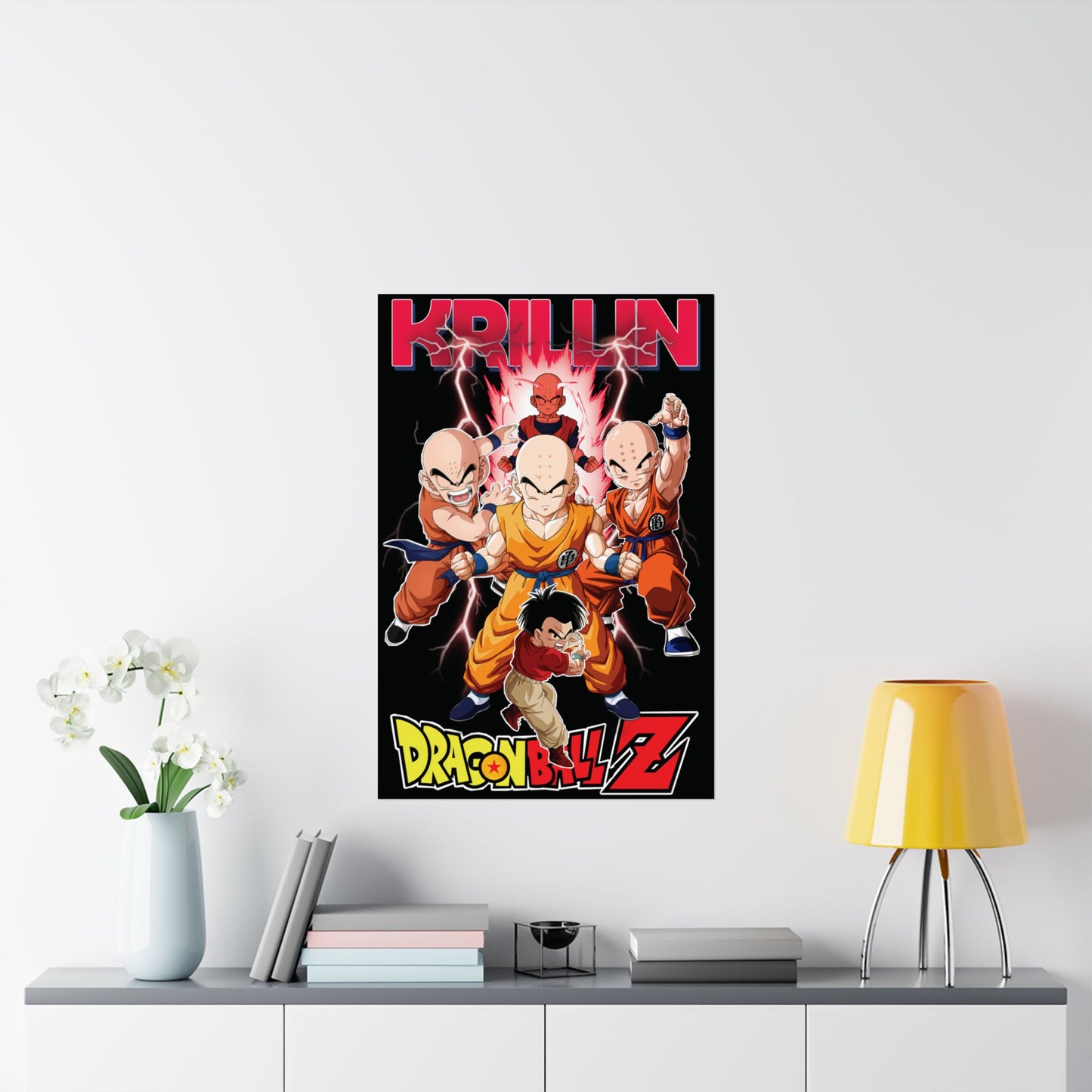 Krillin “Earth’s Strongest” Matte Vertical Poster | Dragon Ball Z Anime Wall Art