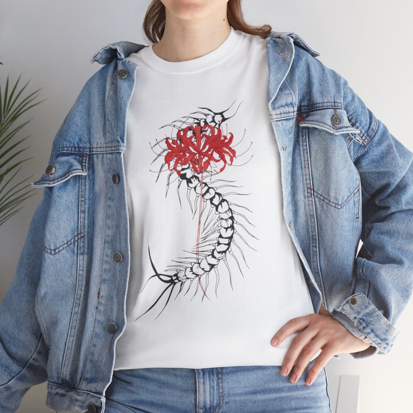 Kaneki Centipede Graphic Personalizable Unisex Heavy Cotton T-Shirt | Tokyo Ghoul Anime Streetwear Tee