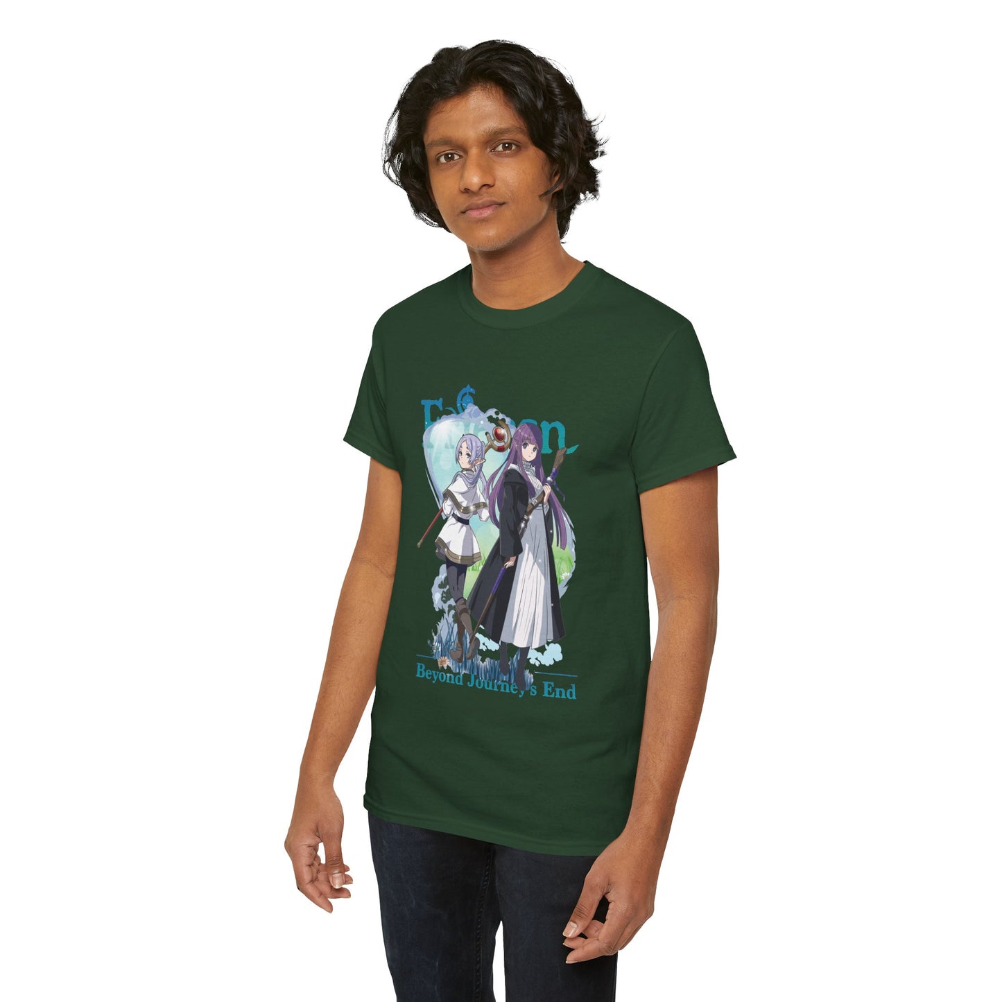 Frieren: Beyond Journey’s End Unisex Heavy Cotton T-Shirt | Frieren & Fern Anime Tee