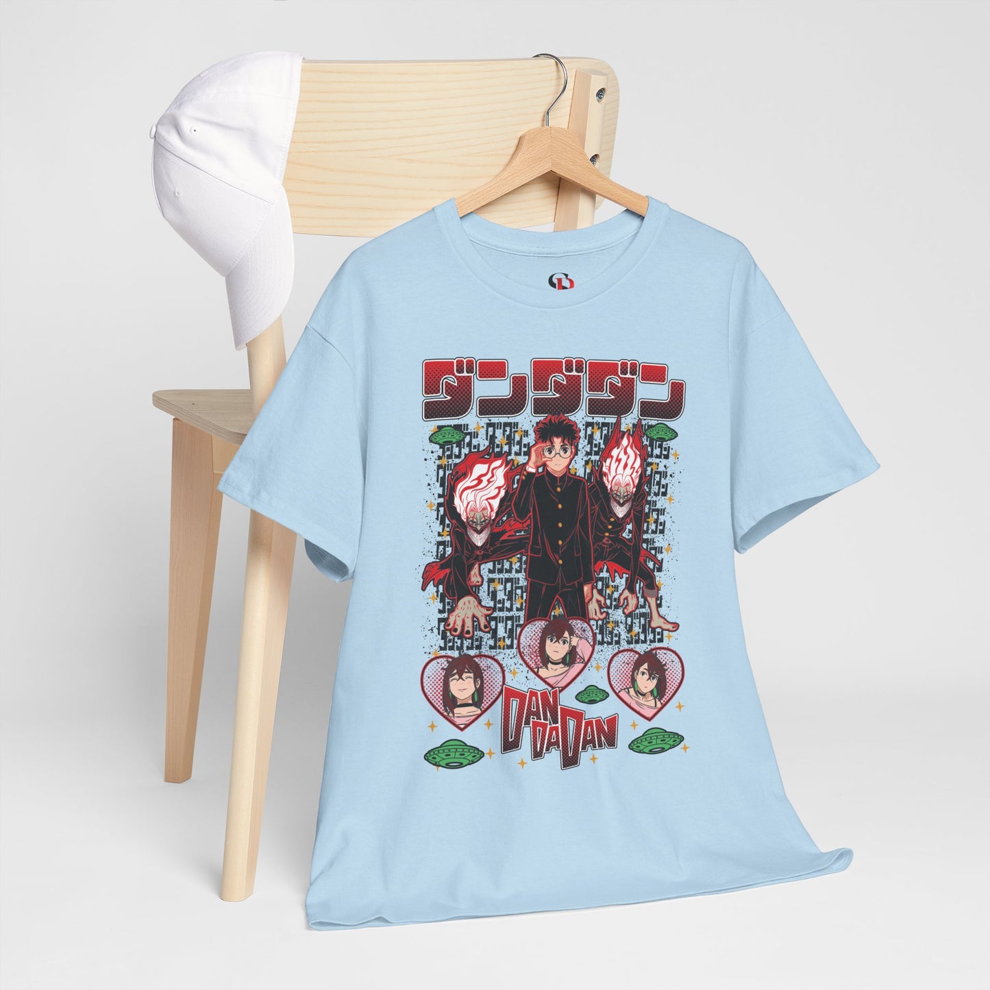 Okarun x Momo Unisex Heavy Cotton T-Shirt | Dandadan Anime Graphic Tee
