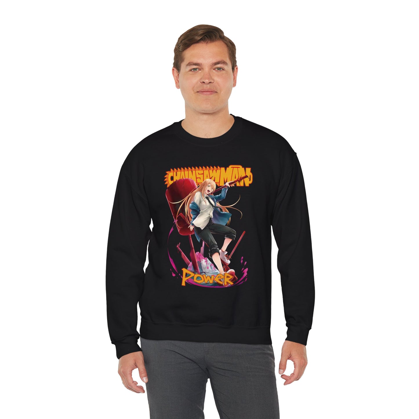 Blood Fiend Power Unisex Heavy Blend Crewneck Sweatshirt | Chainsaw Man Anime Streetwear