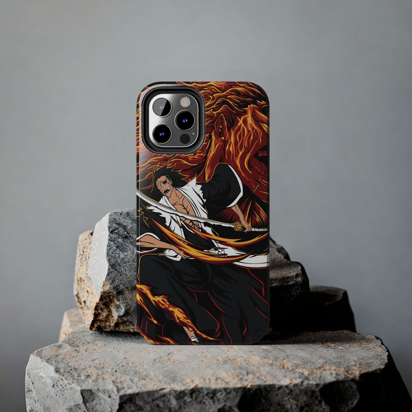Genryūsai Yamamoto Flame Bankai Double Layered Phone Case | Bleach-Inspired Protective Anime Case