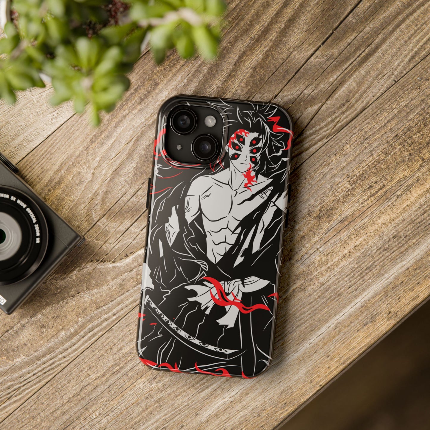 Kokushibo Crimson Aura Phone Case | Upper Moon One Demon Slayer Anime Case
