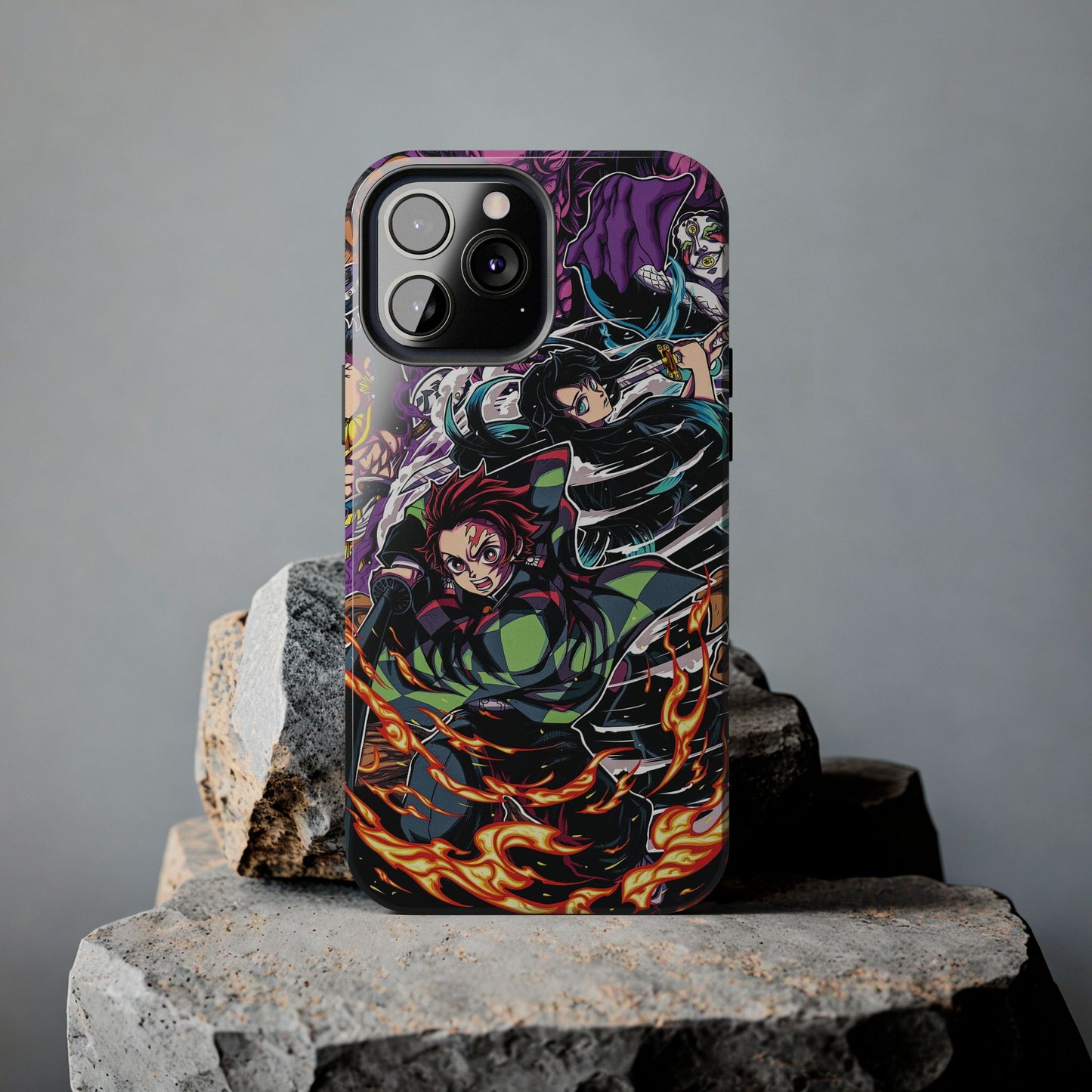 Tanjiro & Muichiro Vs Hantengu Double Layered Phone Case | Demon Slayer-Inspired Anime Case
