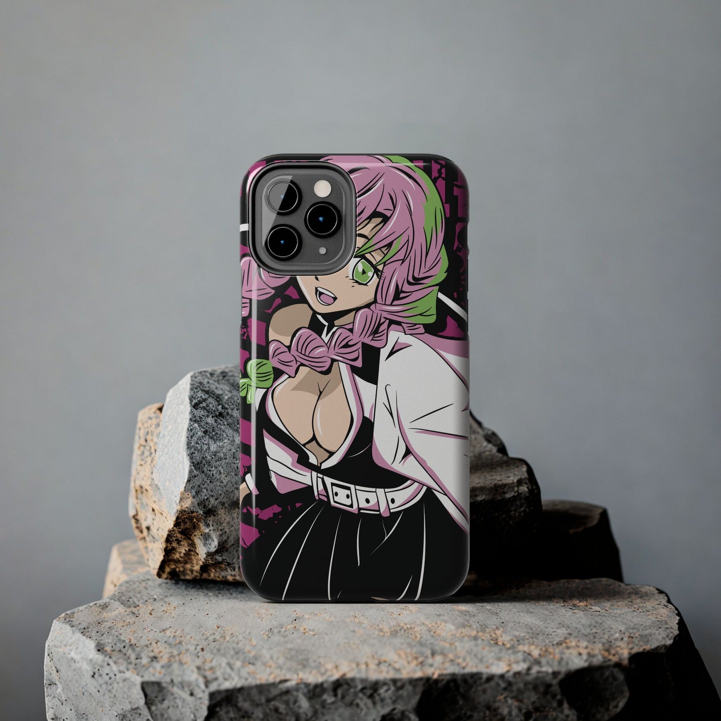 Love Hashira Mitsuri Kanroji Double Layered Phone Case | Demon Slayer-Inspired Anime Case
