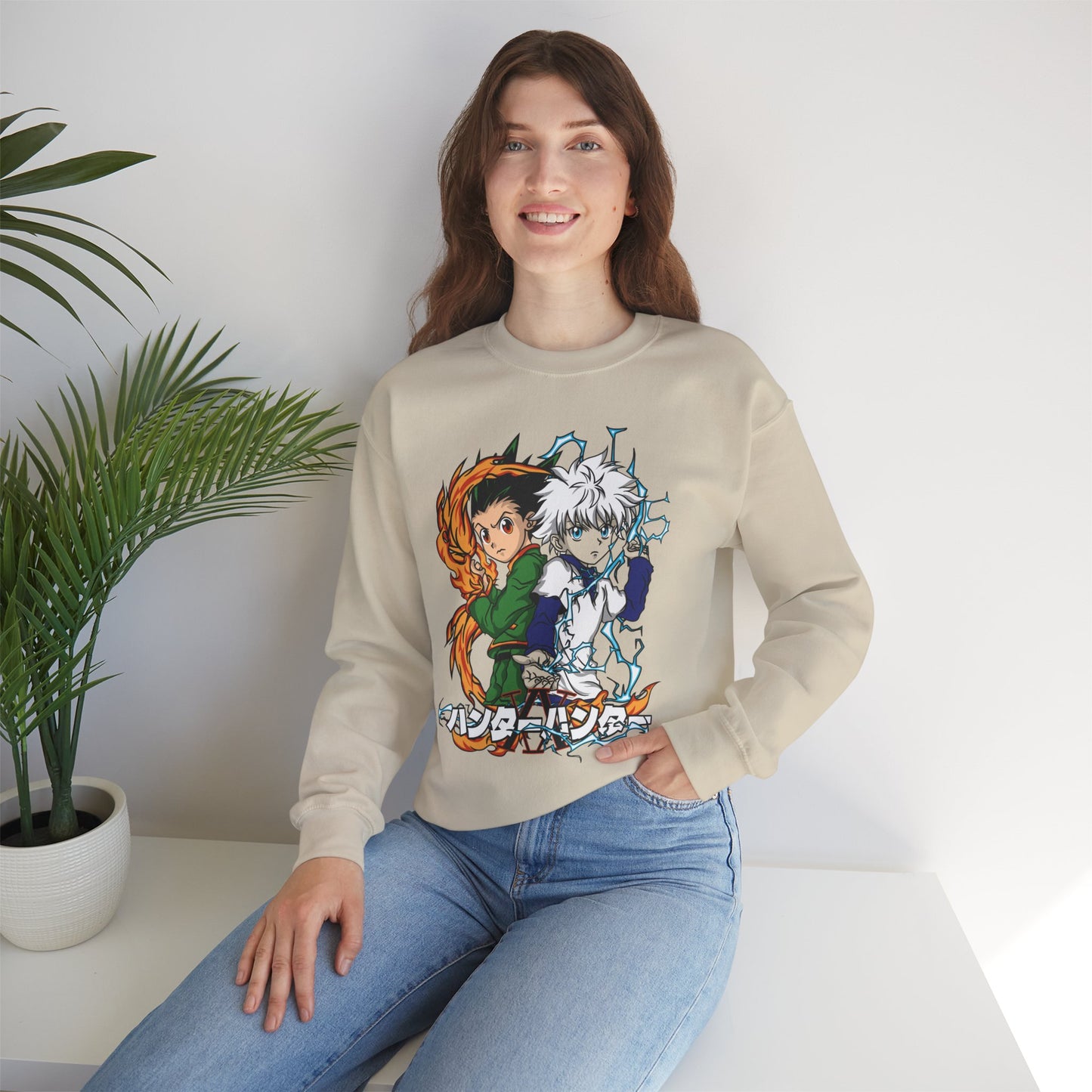 Gon & Killua Duo Unisex Heavy Blend Crewneck Sweatshirt