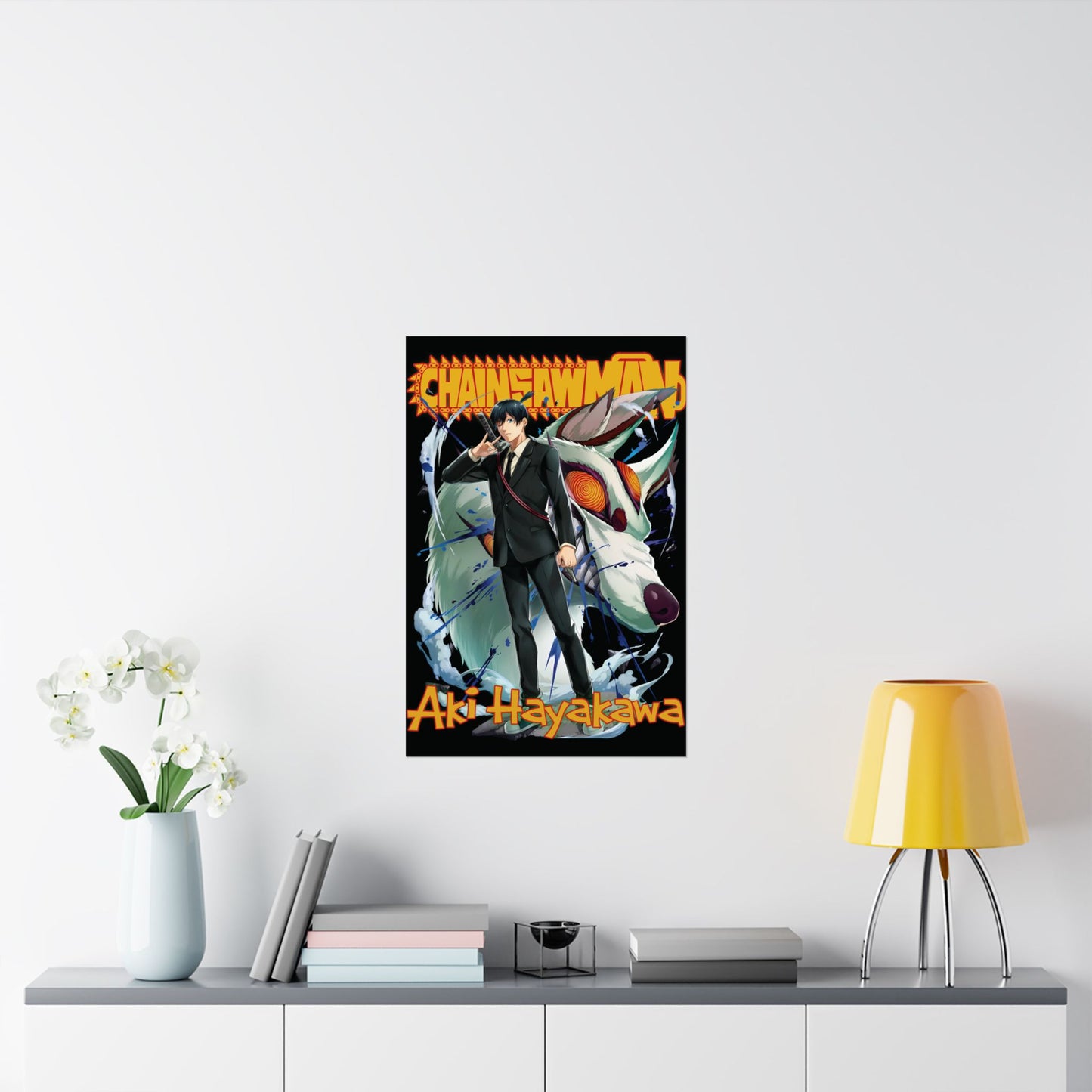 Aki x Fox Devil Matte Vertical Poster | Chainsaw Man Wall Art