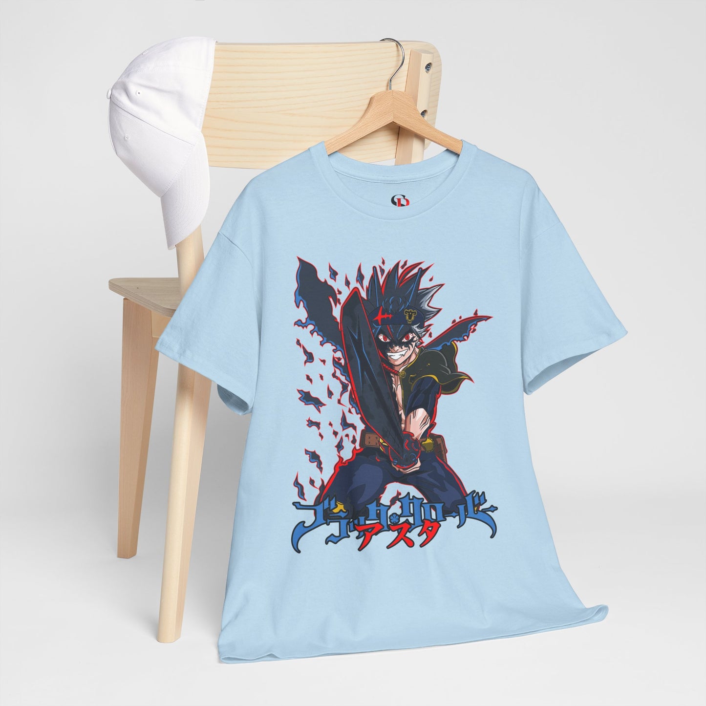 Black Asta Unisex Heavy Cotton T-Shirt | Black Clover Anime Streetwear Tee