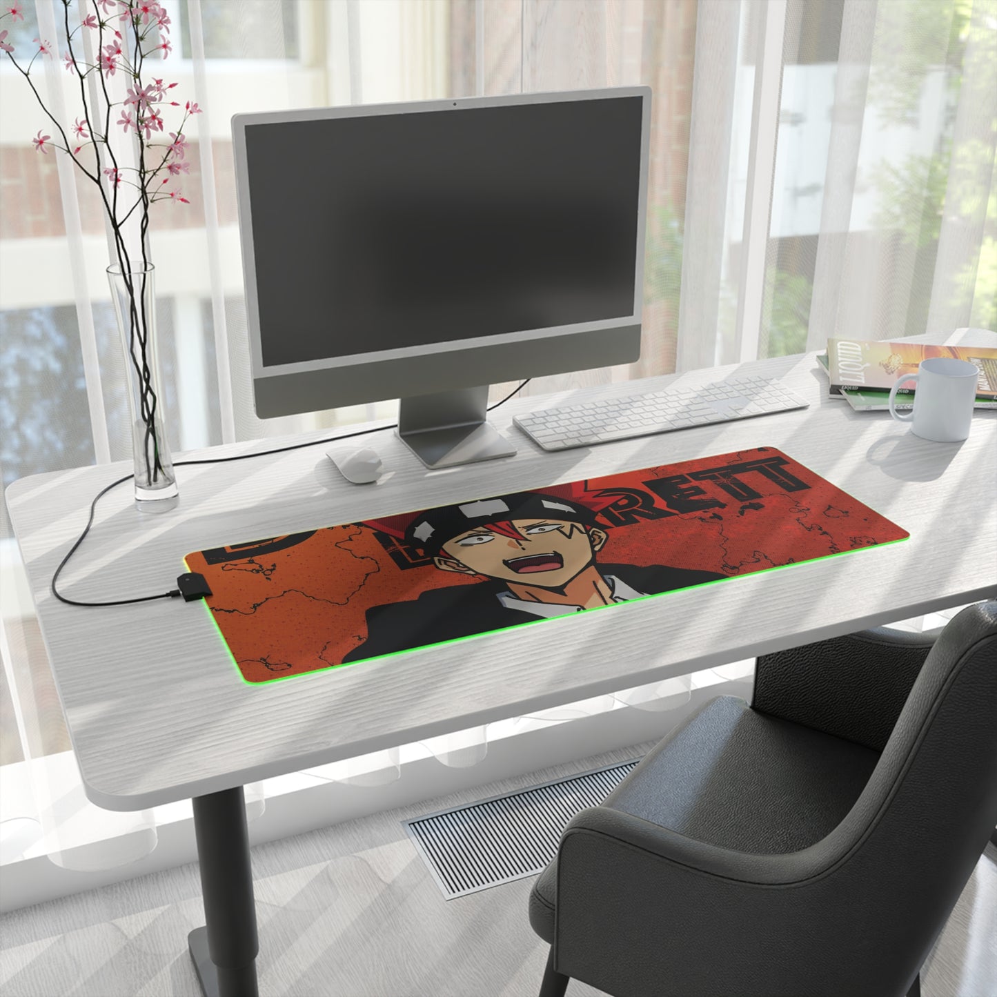 Dot Barrett LED Gaming Mouse Pad | Mashle: Magic and Muscles RGB Desk Mat