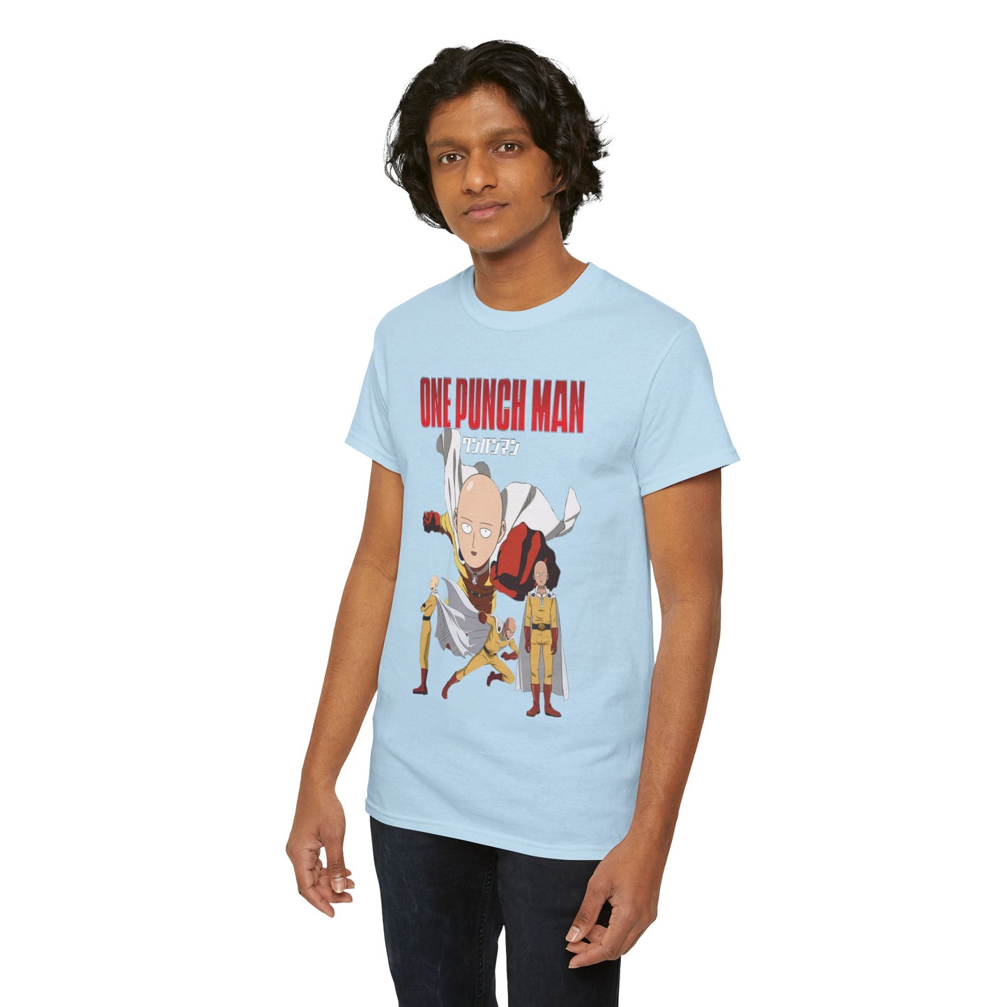 Saitama Unisex Heavy Cotton T-Shirt | One Punch Man Anime Graphic Tee
