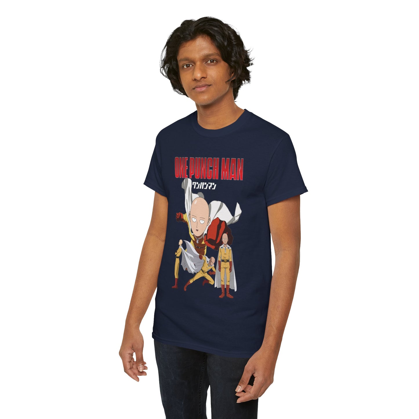 Saitama Unisex Heavy Cotton T-Shirt | One Punch Man Anime Graphic Tee