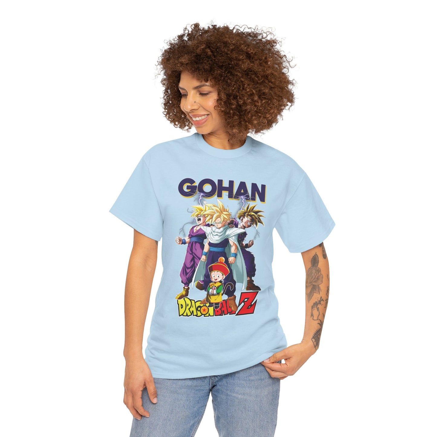 Gohan “Legacy of Z” Unisex Heavy Cotton T-Shirt | Dragon Ball Z Streetwear Tee