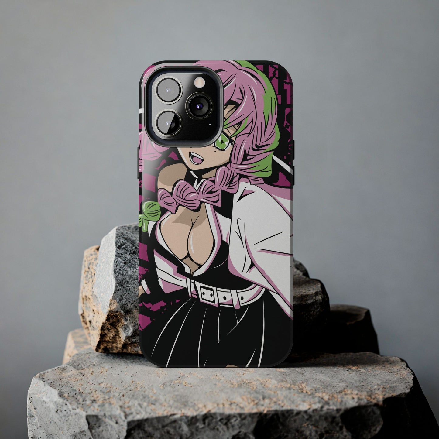 Love Hashira Mitsuri Kanroji Double Layered Phone Case | Demon Slayer-Inspired Anime Case
