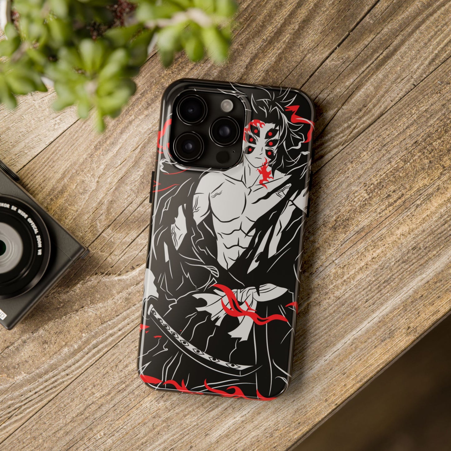 Kokushibo Crimson Aura Phone Case | Upper Moon One Demon Slayer Anime Case