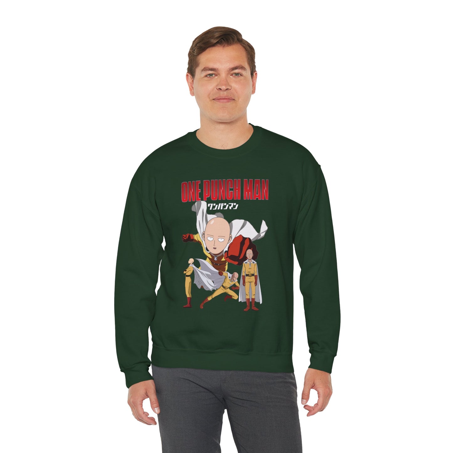 Saitama “One Punch Man” Unisex Heavy Crewneck | Anime Streetwear Sweatshirt