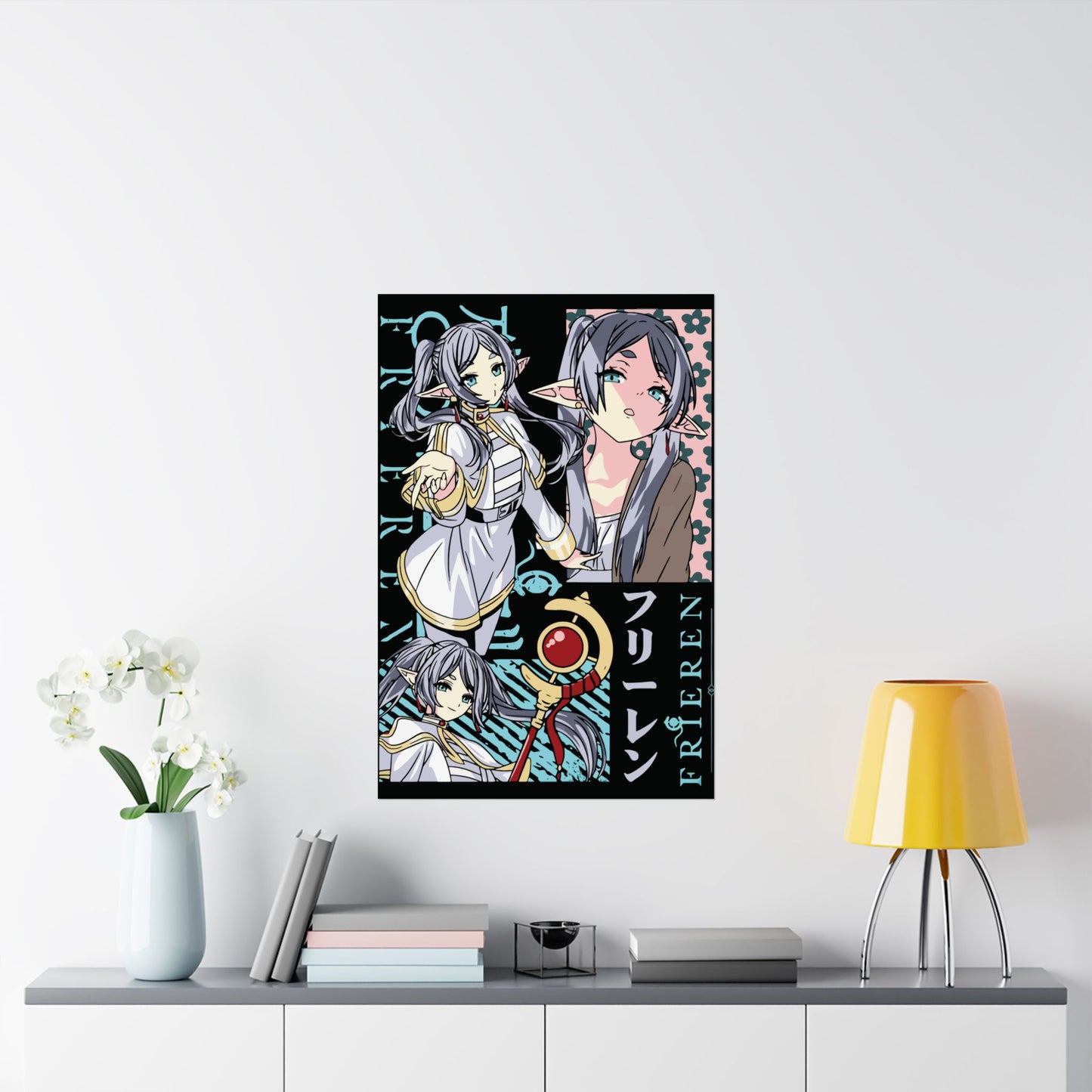 Elven Mage Frieren Matte Vertical Poster | Frieren: Beyond Journey’s End Wall Art