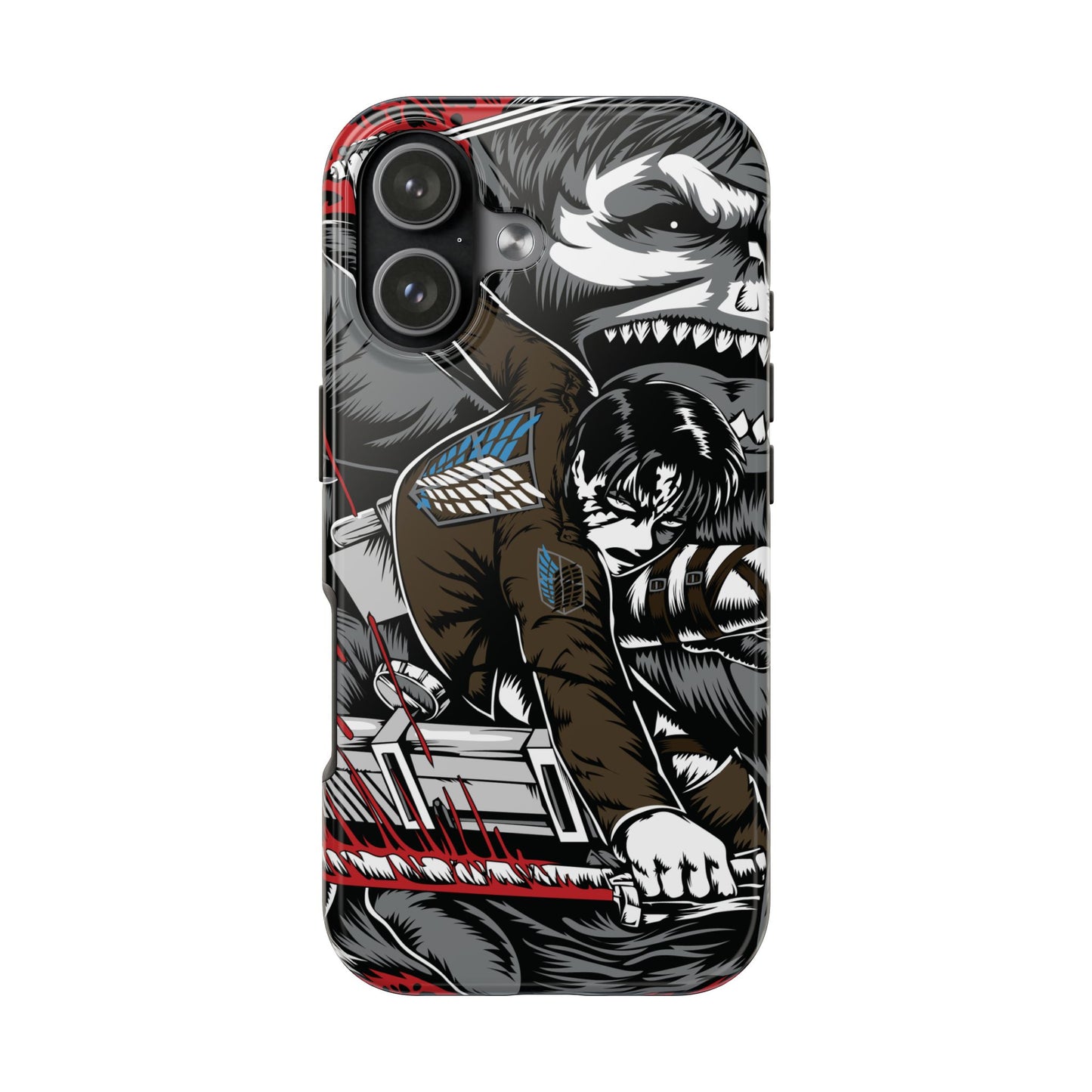 Levi vs Beast Titan Double Layered Phone Case | Attack on Titan-Inspired Protective Anime Case
