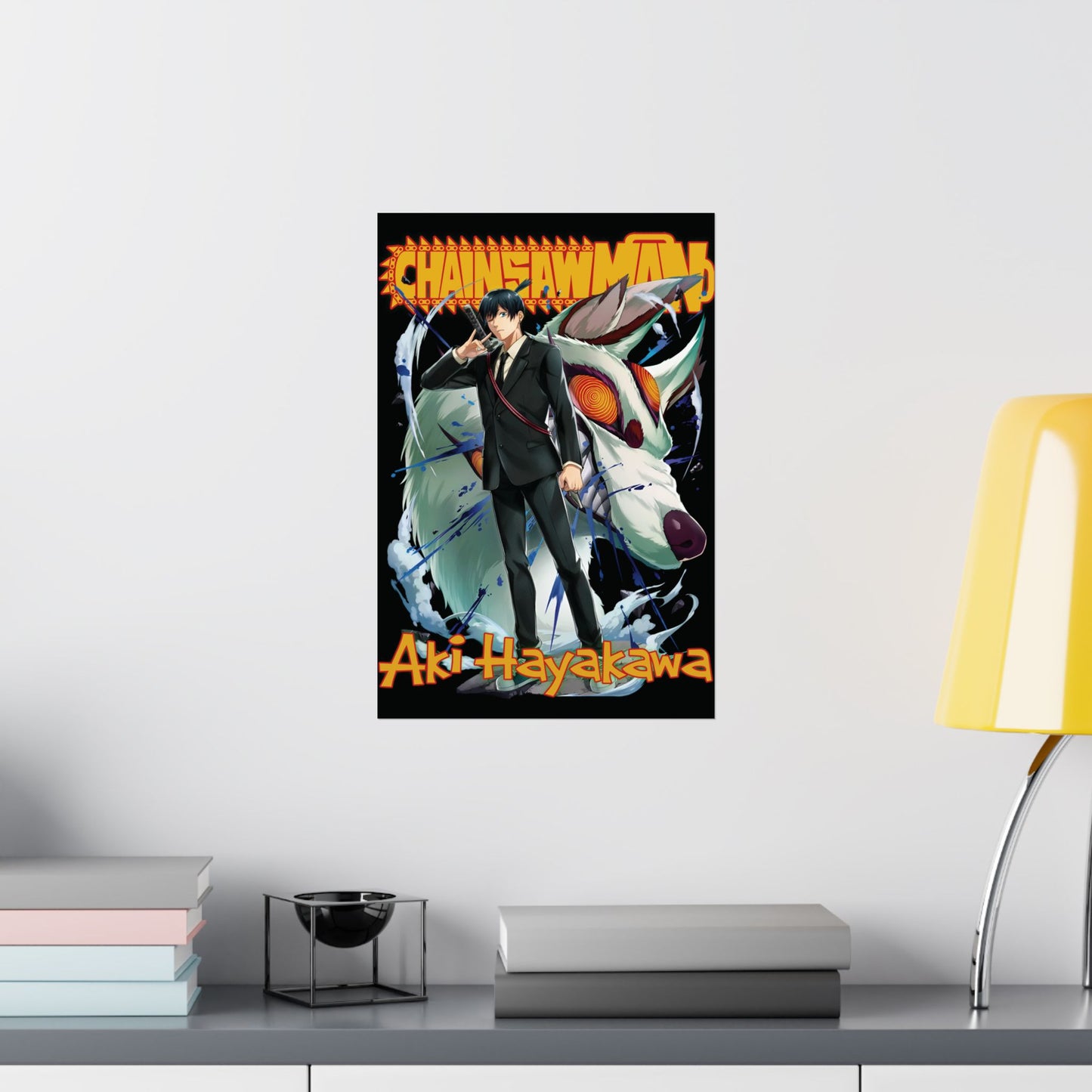 Aki x Fox Devil Matte Vertical Poster | Chainsaw Man Wall Art