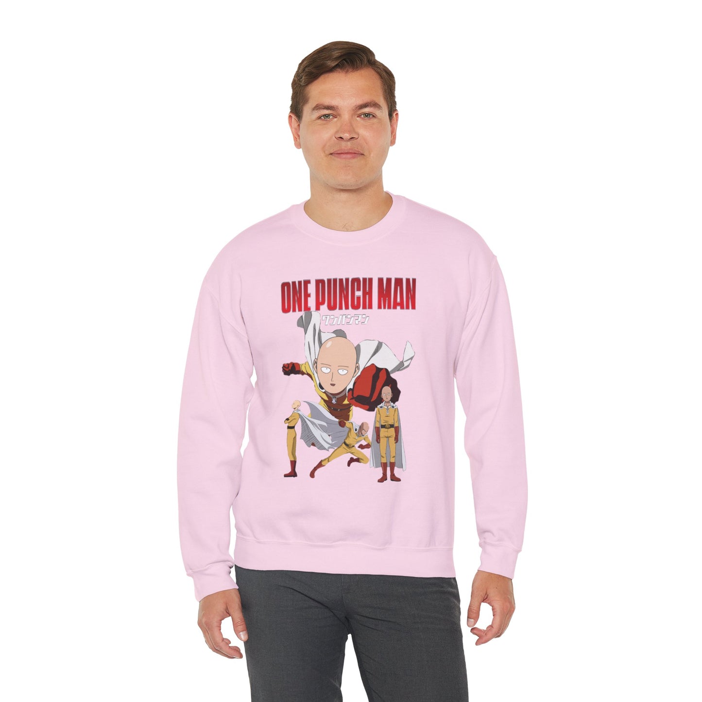 Saitama “One Punch Man” Unisex Heavy Crewneck | Anime Streetwear Sweatshirt