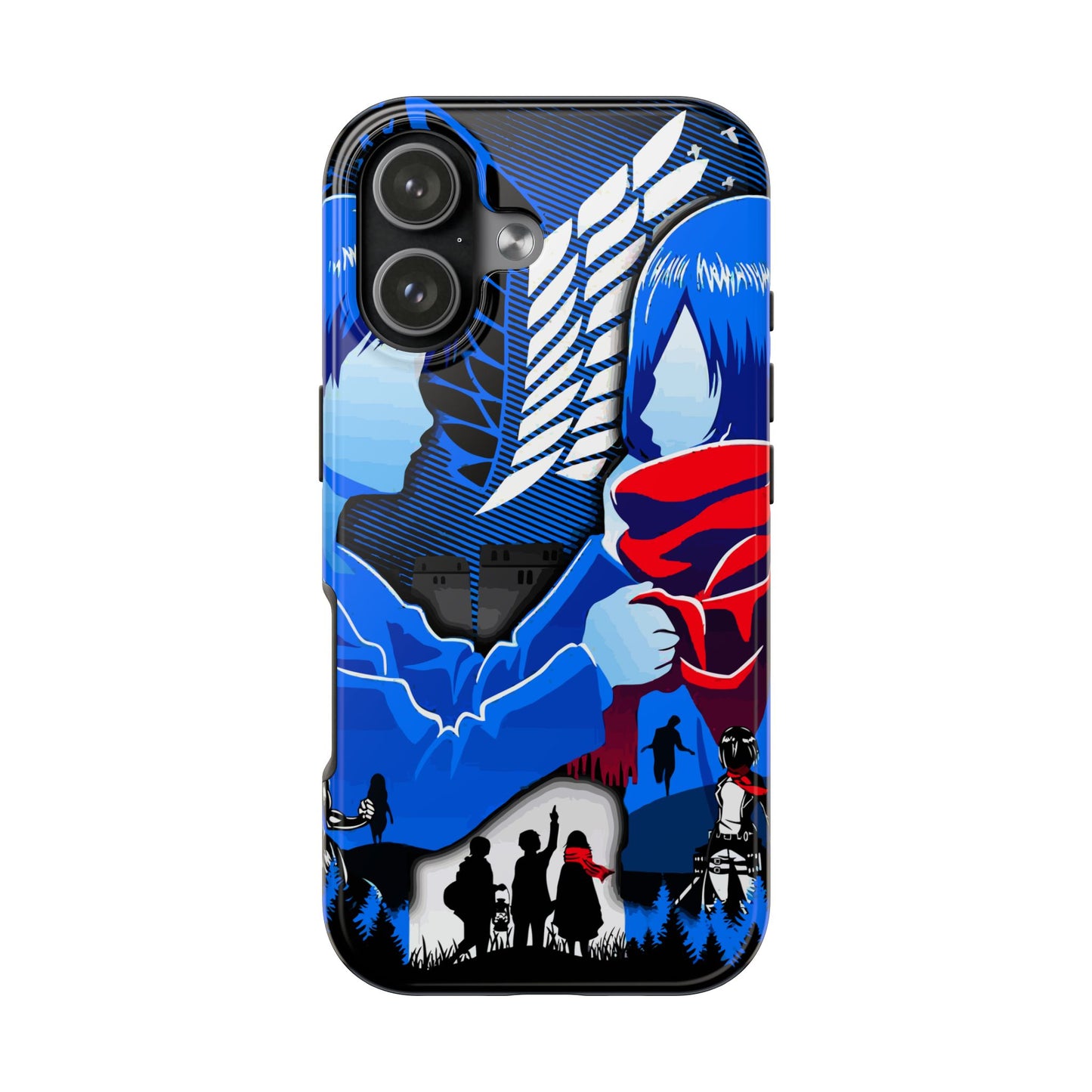 Mikasa x Eren Double Layered Phone Case | Attack on Titan-Inspired Protective Anime Case