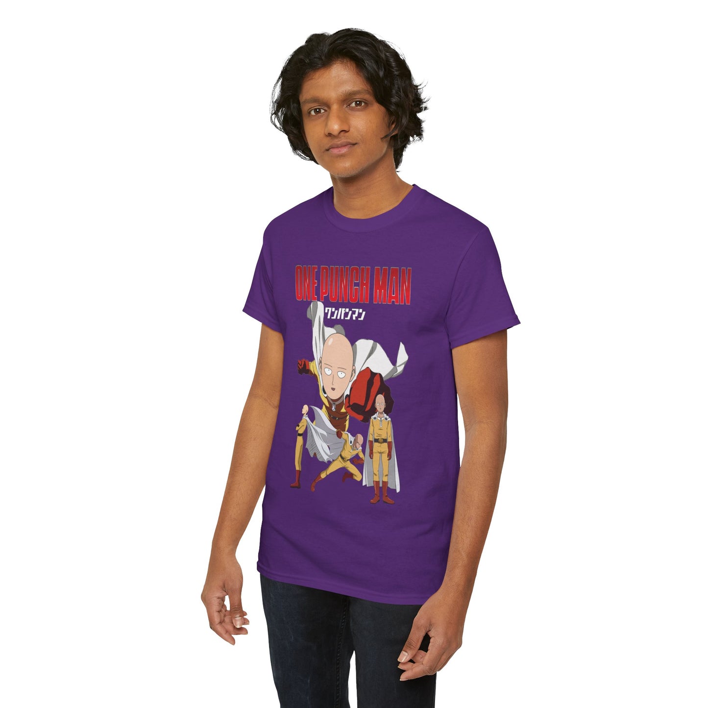 Saitama Unisex Heavy Cotton T-Shirt | One Punch Man Anime Graphic Tee
