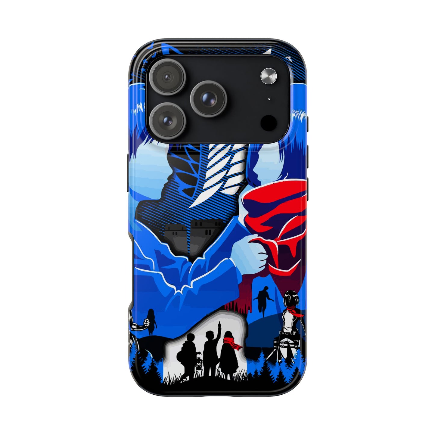 Mikasa x Eren Double Layered Phone Case | Attack on Titan-Inspired Protective Anime Case