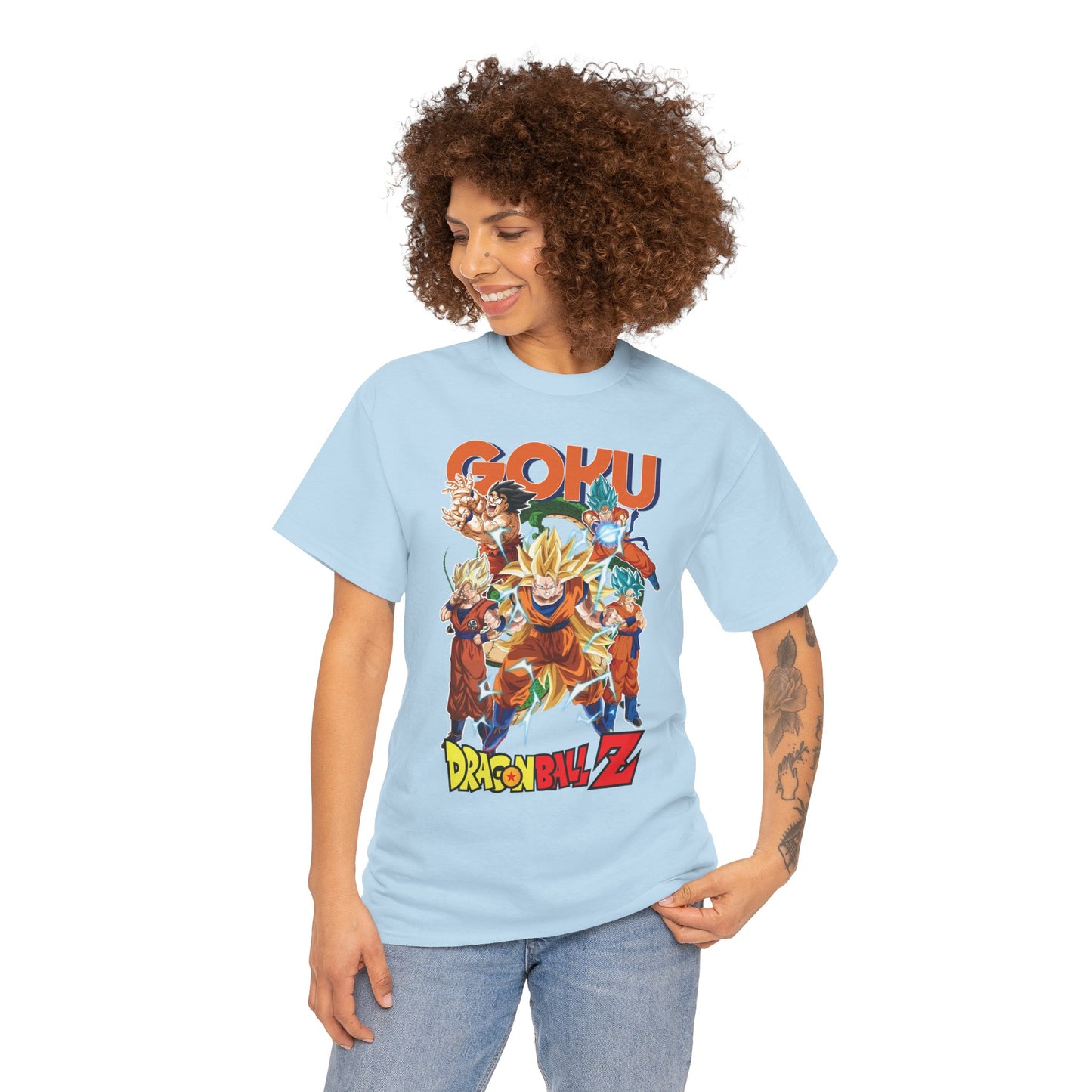 Goku “Legacy of Power” Unisex Heavy Cotton T-Shirt | Dragon Ball Z Streetwear Tee