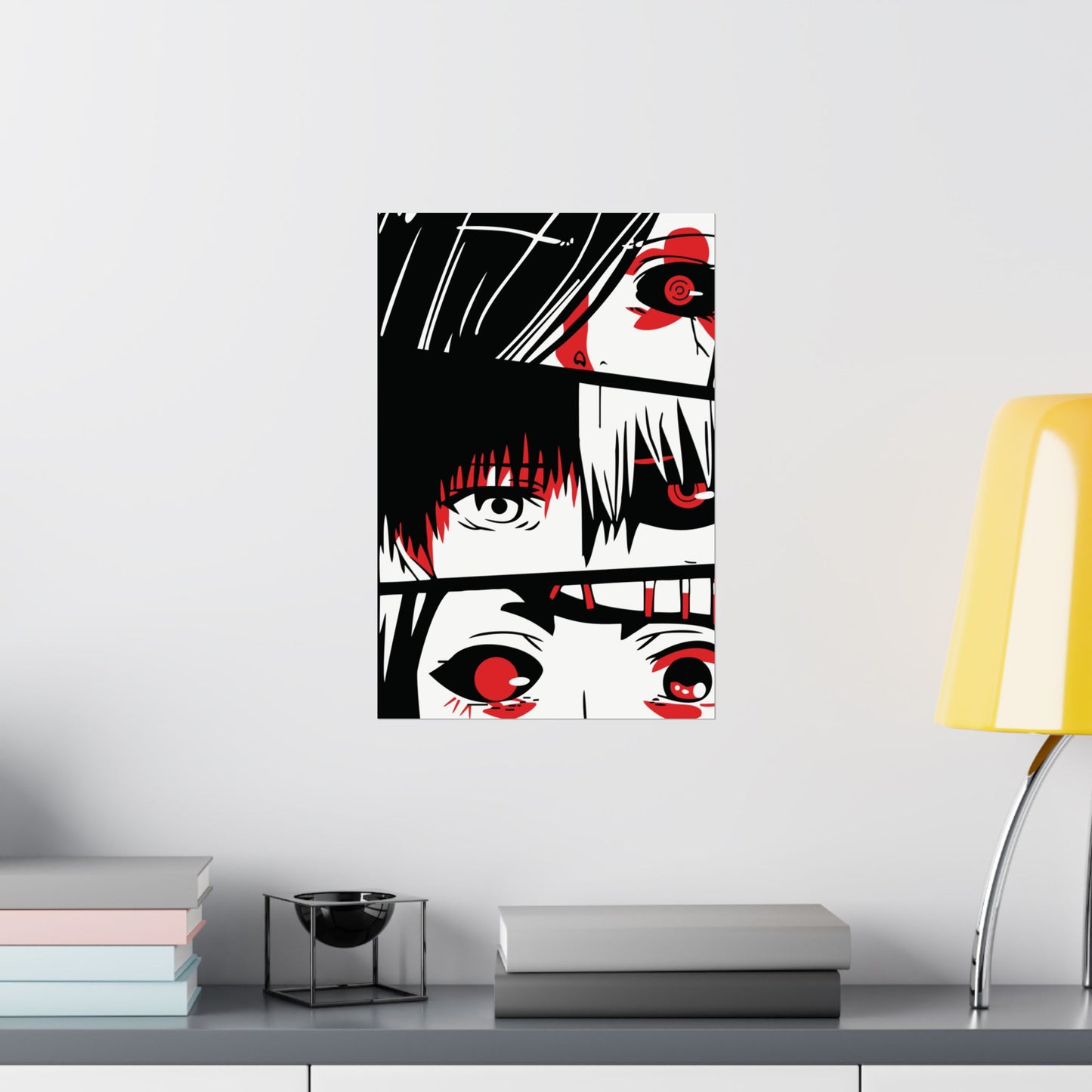 Tokyo Ghoul Crimson Gaze Matte Vertical Poster | Ken Kaneki Anime Wall Art