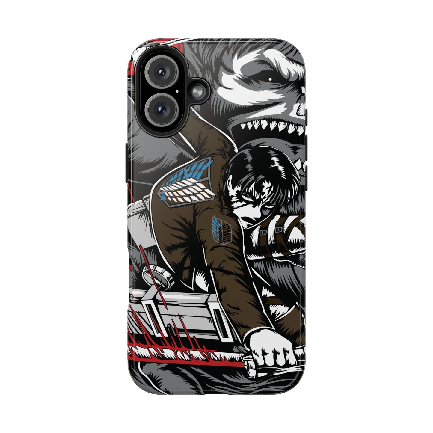 Levi vs Beast Titan Double Layered Phone Case | Attack on Titan-Inspired Protective Anime Case