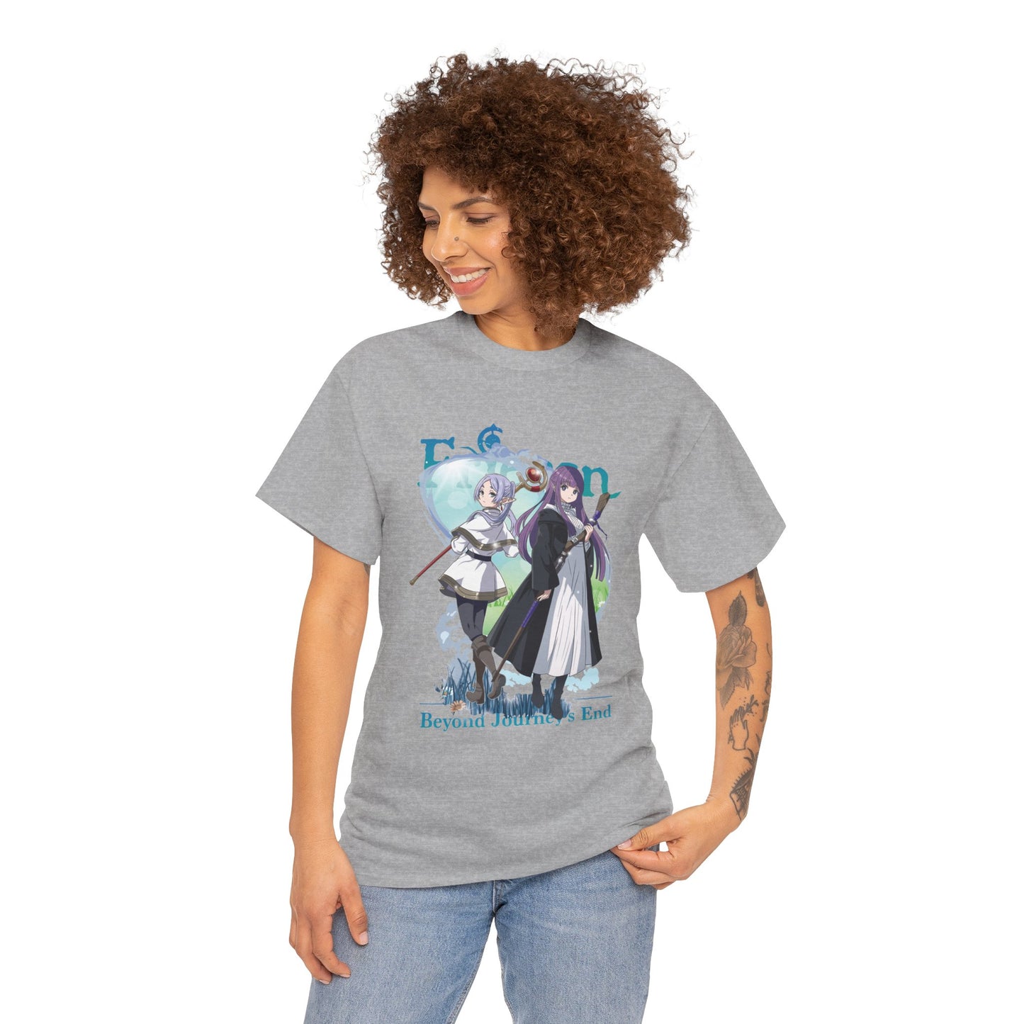 Frieren: Beyond Journey’s End Unisex Heavy Cotton T-Shirt | Frieren & Fern Anime Tee