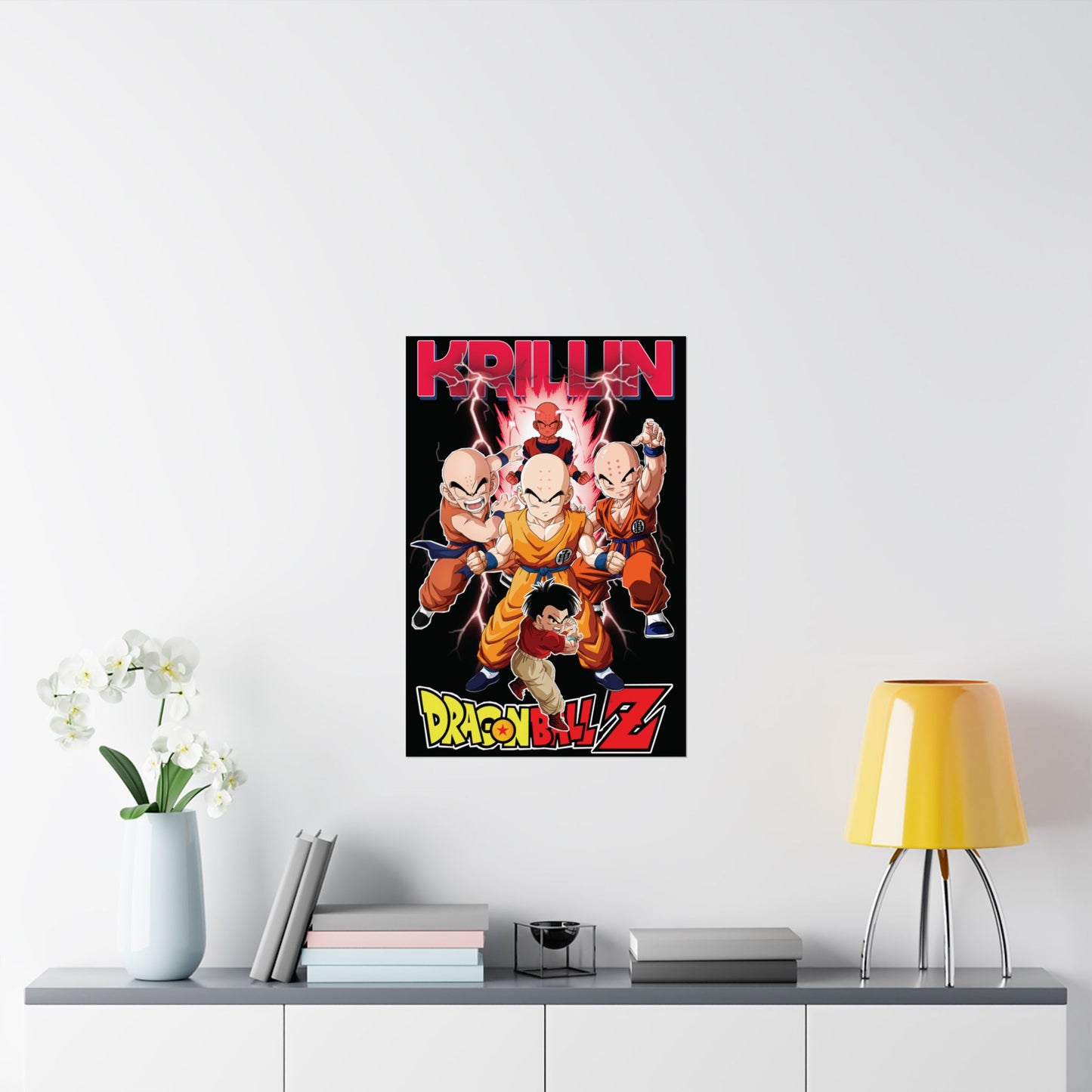 Krillin “Earth’s Strongest” Matte Vertical Poster | Dragon Ball Z Anime Wall Art
