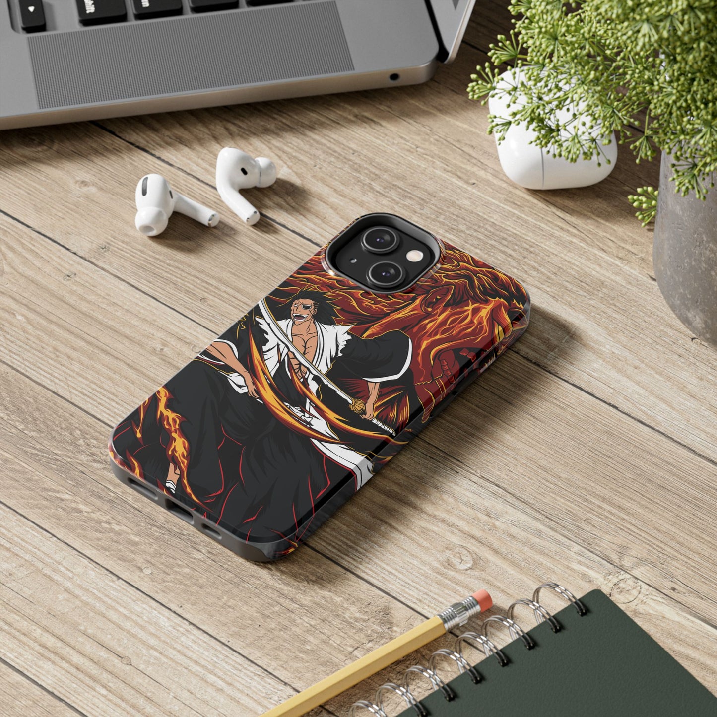 Genryūsai Yamamoto Flame Bankai Double Layered Phone Case | Bleach-Inspired Protective Anime Case