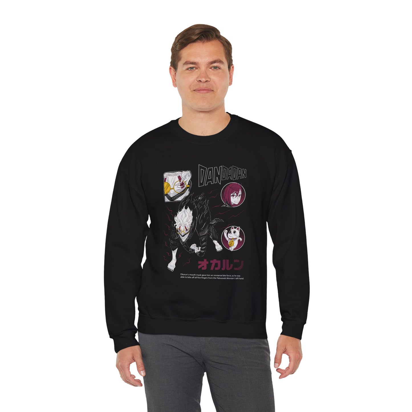 Okarun “Turbo Granny Mode” Unisex Heavy Crewneck | Dandadan Streetwear Sweatshirt