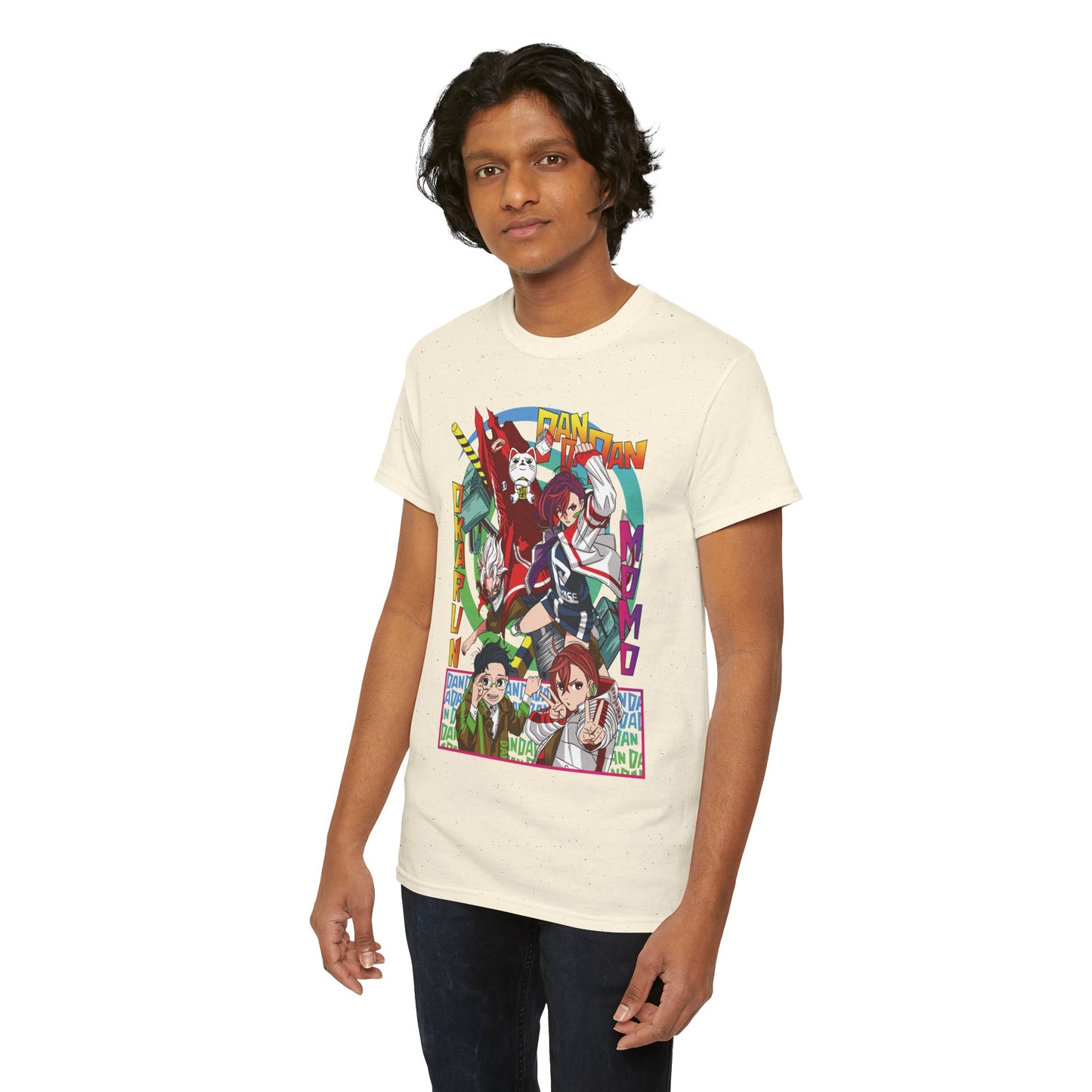 Okarun x Momo Unisex Heavy Cotton T-Shirt | Dandadan Anime Streetwear Tee