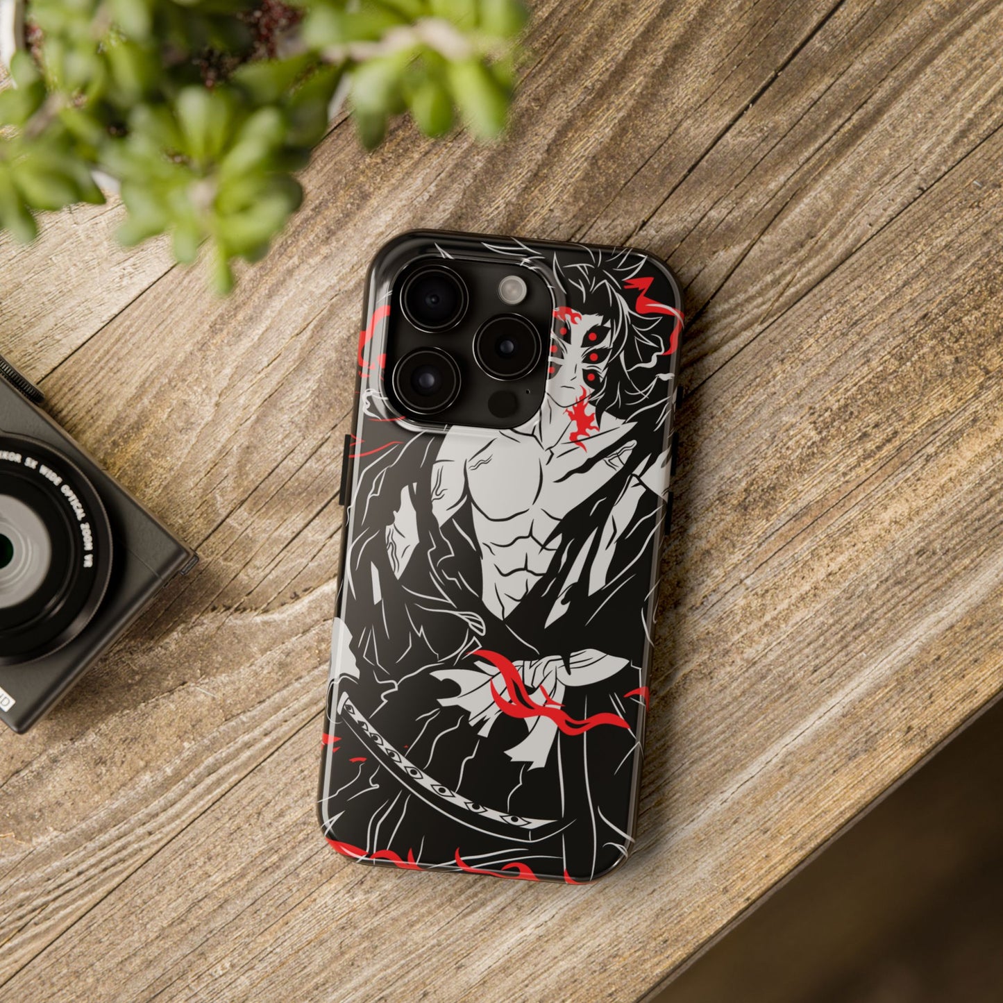 Kokushibo Crimson Aura Phone Case | Upper Moon One Demon Slayer Anime Case