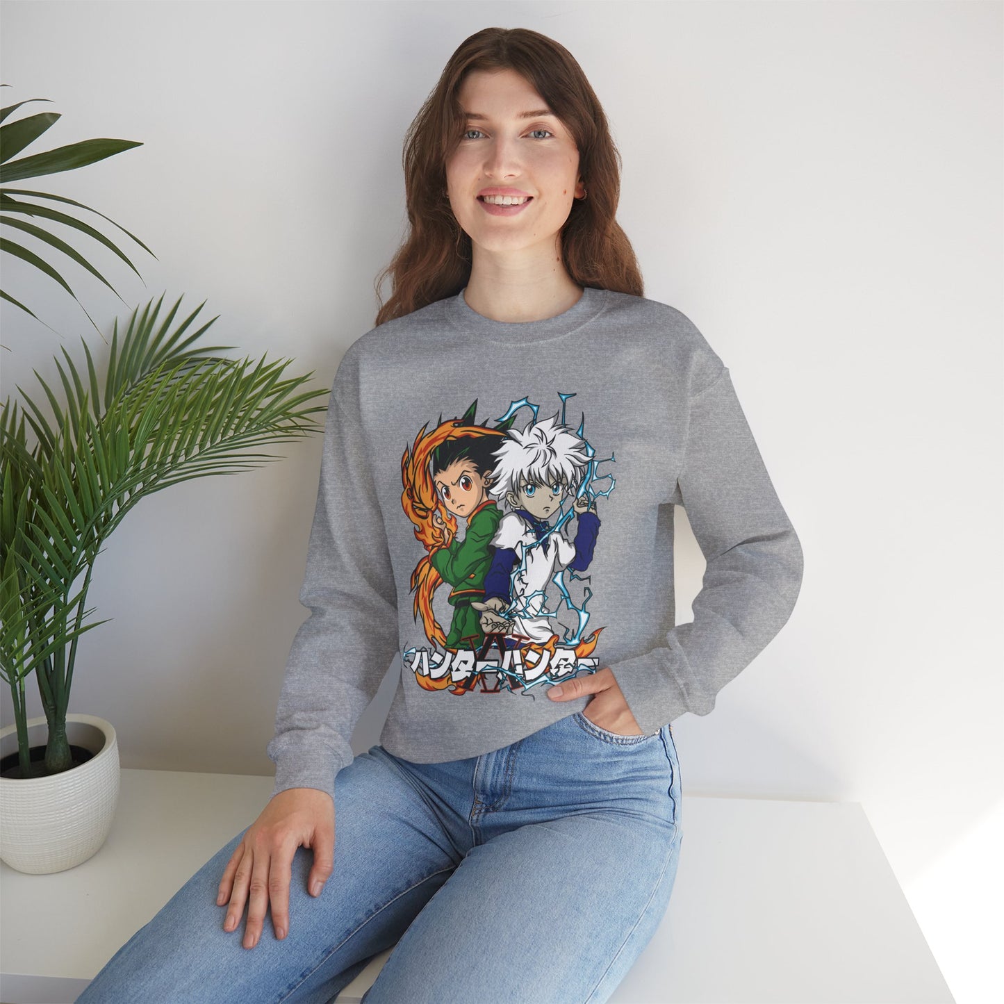 Gon & Killua Duo Unisex Heavy Blend Crewneck Sweatshirt