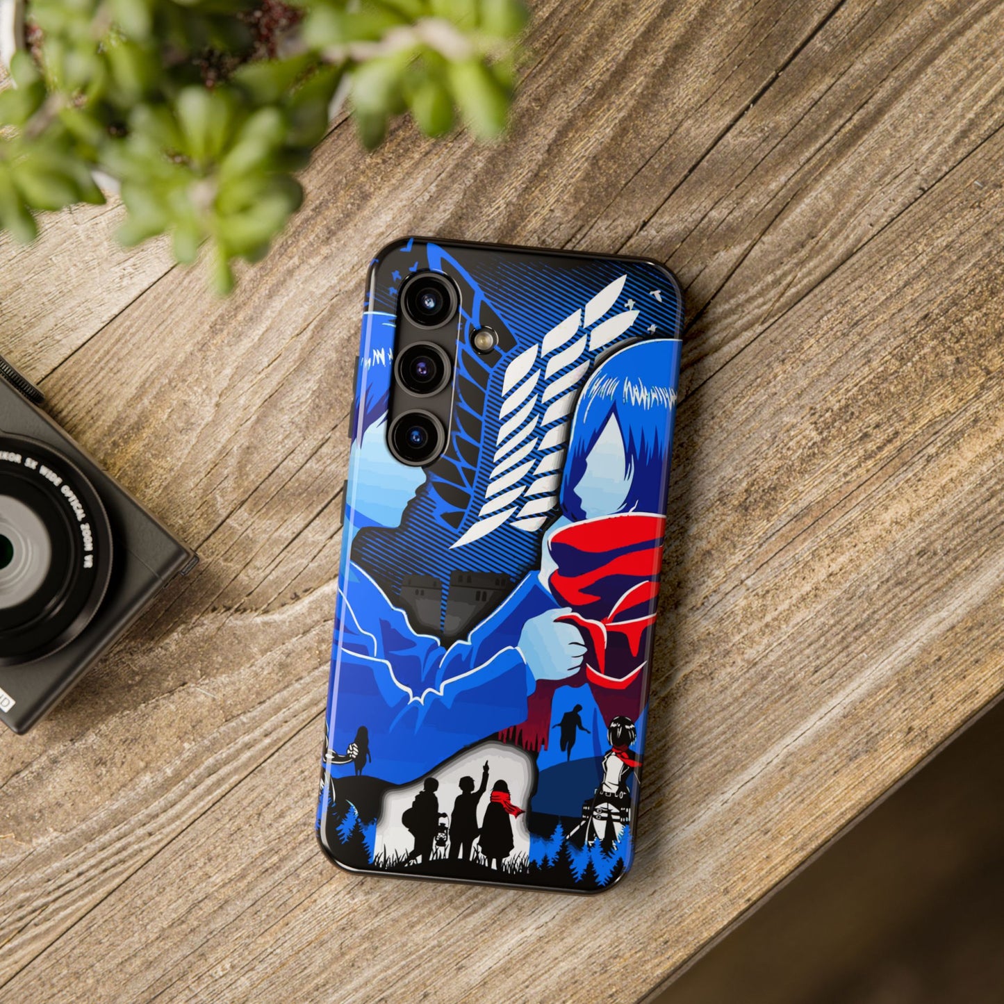 Mikasa x Eren Double Layered Phone Case | Attack on Titan-Inspired Protective Anime Case