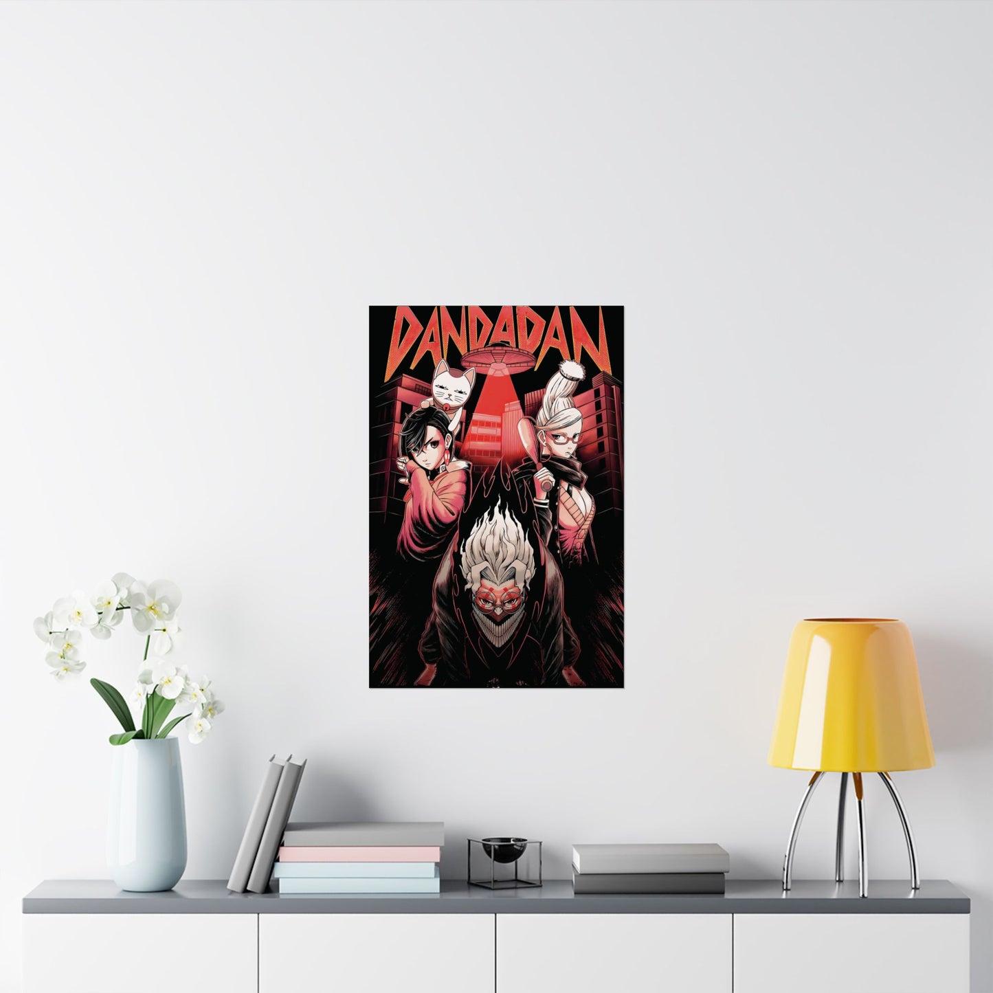 Dandadan “Trio of Chaos” Matte Vertical Poster | Okarun, Momo & Turbo Granny Anime Wall Art