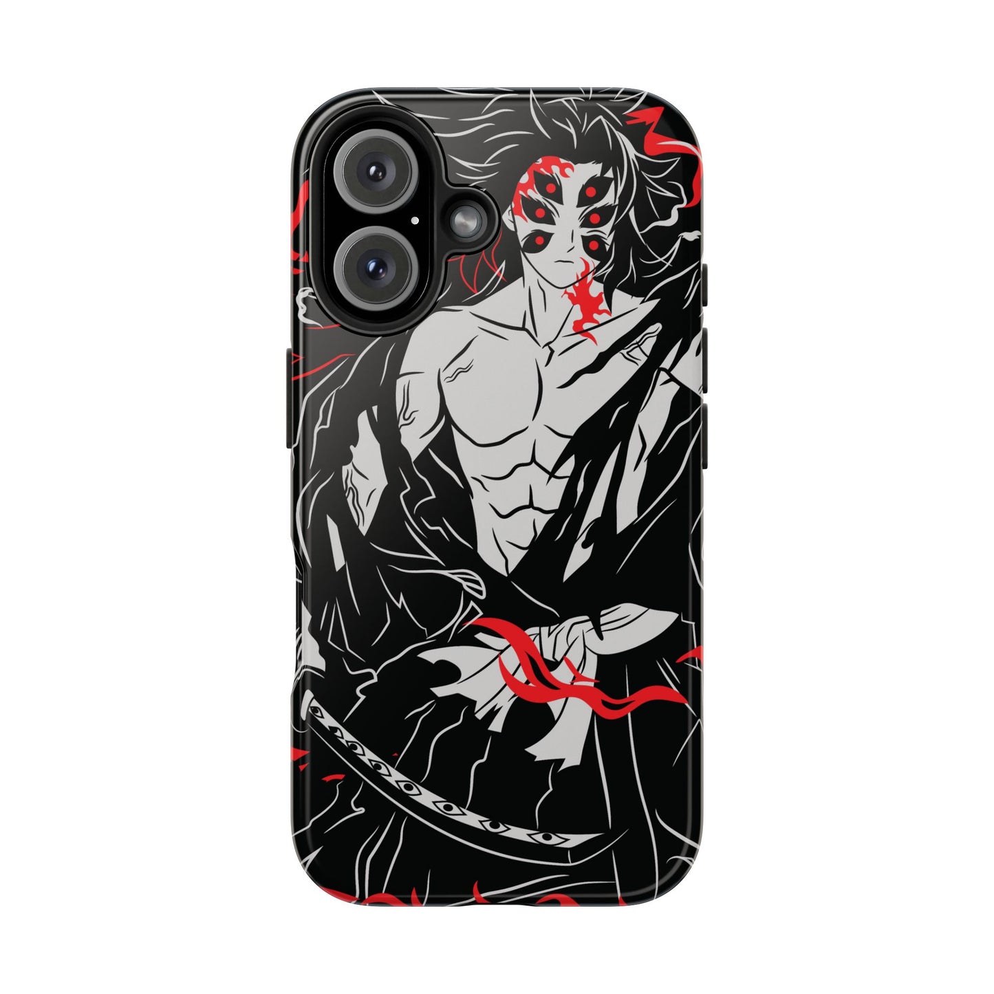 Kokushibo Crimson Aura Phone Case | Upper Moon One Demon Slayer Anime Case