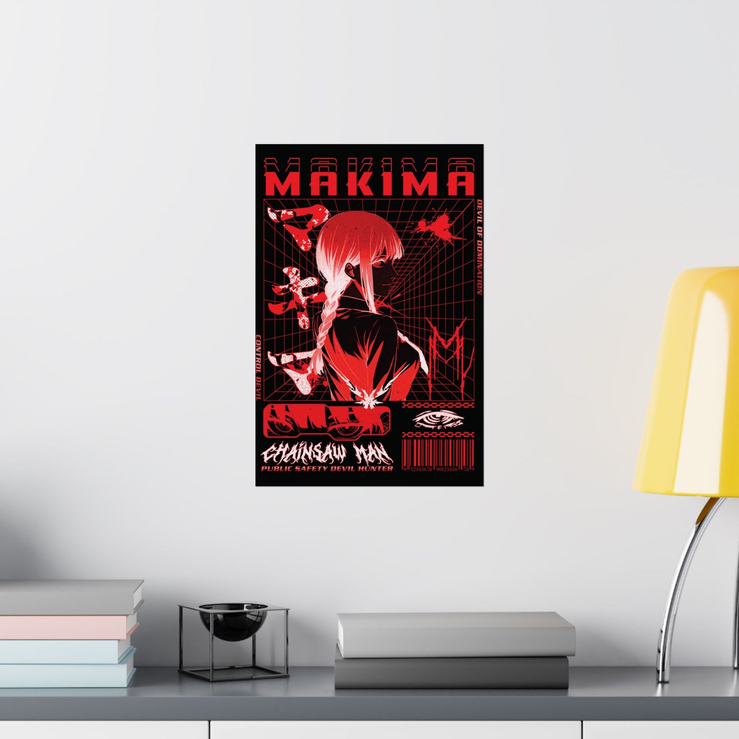 Control Devil Makima III Matte Vertical Poster | Chainsaw Man Wall Art