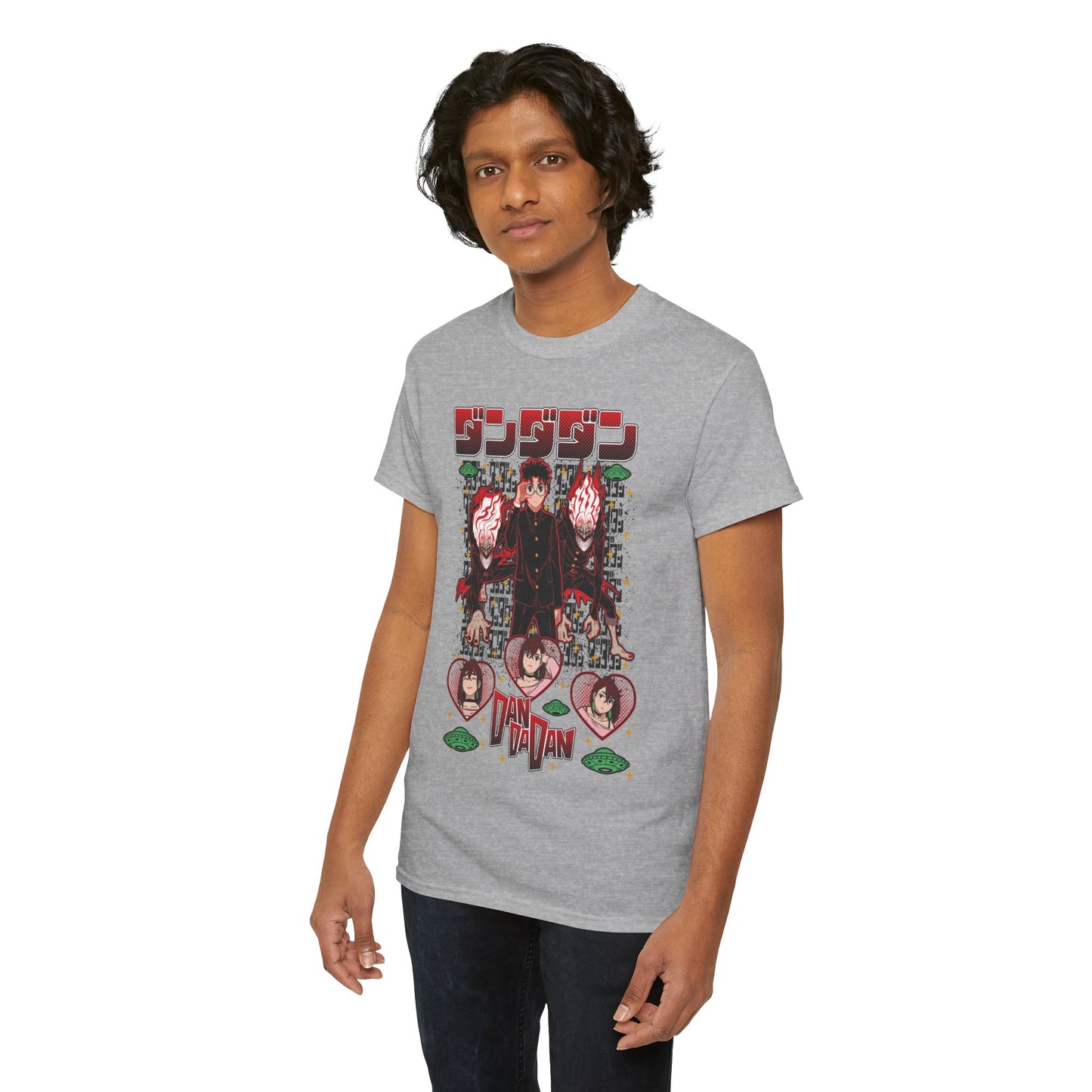 Okarun x Momo Unisex Heavy Cotton T-Shirt | Dandadan Anime Graphic Tee