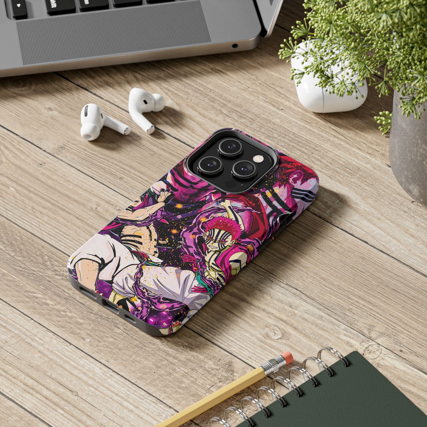 Upper Moon 3 Akaza Phone Case | Demon Slayer Double Layered Protective Case