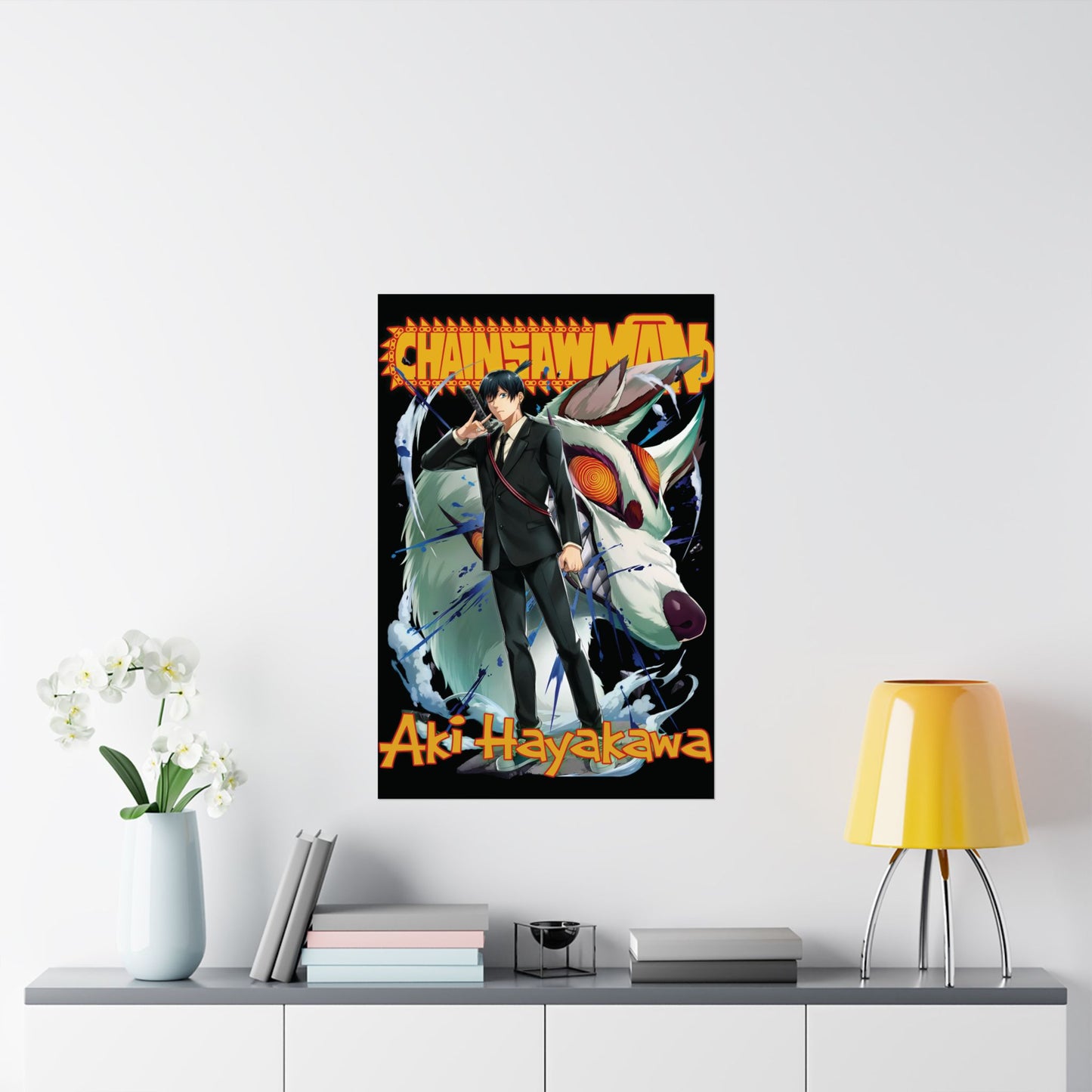 Aki x Fox Devil Matte Vertical Poster | Chainsaw Man Wall Art