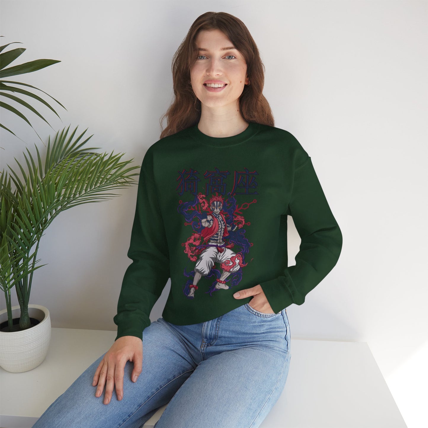 Akaza Blood Demon Art Crewneck | Demon Slayer Anime Sweatshirt