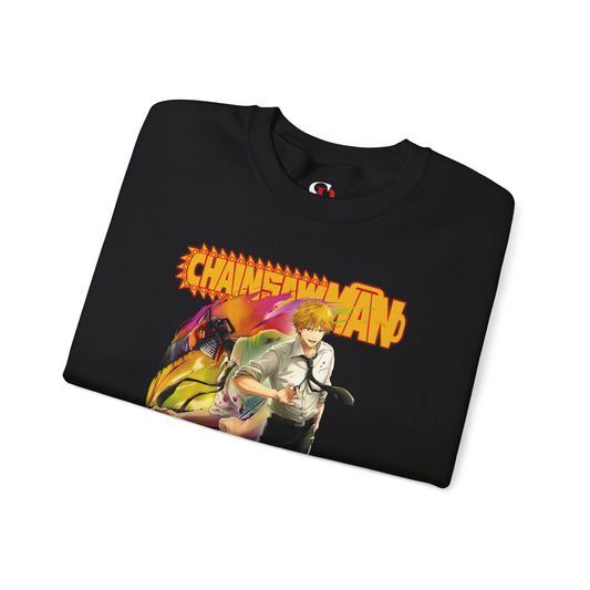 Chainsaw Devil Denji Unisex Heavy Blend Crewneck Sweatshirt | Anime-Inspired Pullover