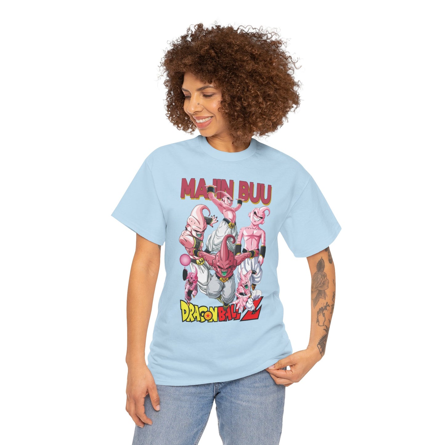 Majin Buu Unisex Heavy Cotton T-Shirt | Dragon Ball Z-Inspired Anime Tee