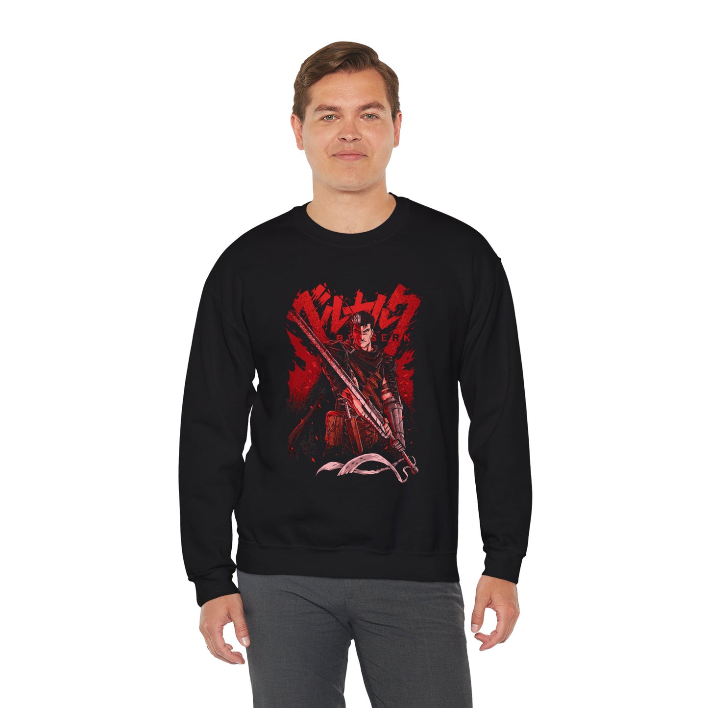 Guts Eclipse Rage Unisex Heavy Blend Crewneck Sweatshirt | Berserk Anime Streetwear
