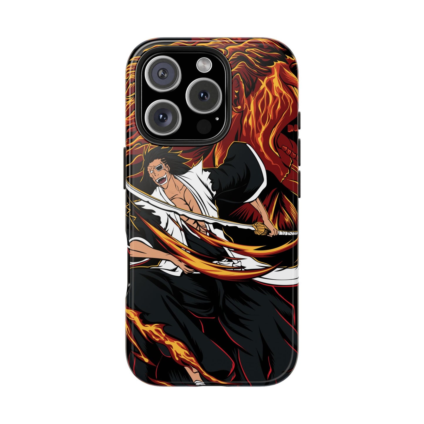Genryūsai Yamamoto Flame Bankai Double Layered Phone Case | Bleach-Inspired Protective Anime Case